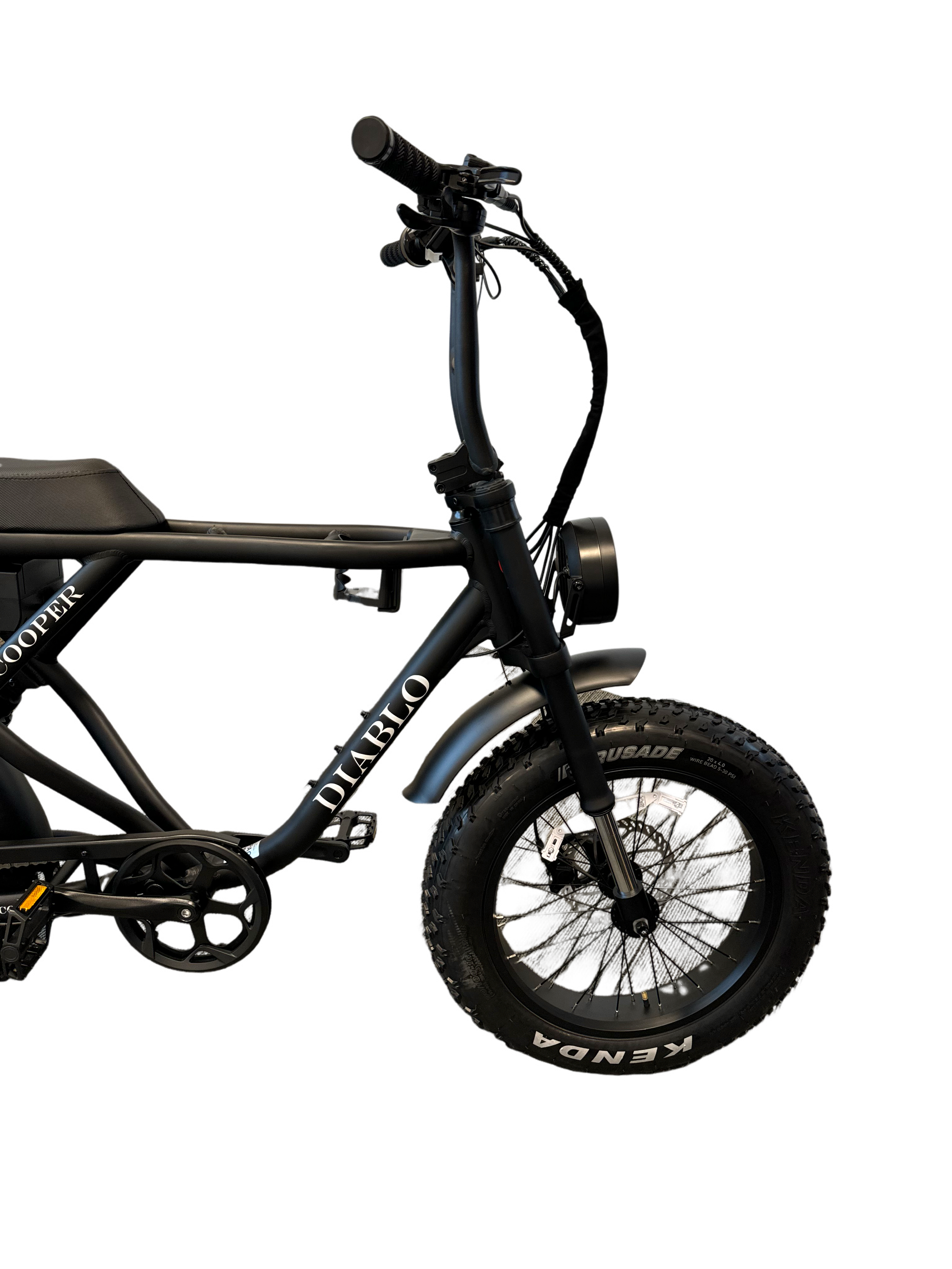 Diablo Cooper Fatbike 7DR Shimano Versnellingen Met Hydraulische remmen - Mat zwart - AE-trading