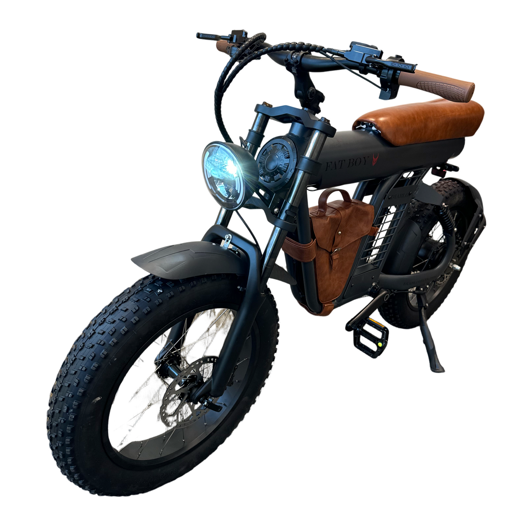 Diablo Fat Boy Fatbike met Hydraulische remmen - Mat Grijs Bruin - 2025 - AE-trading