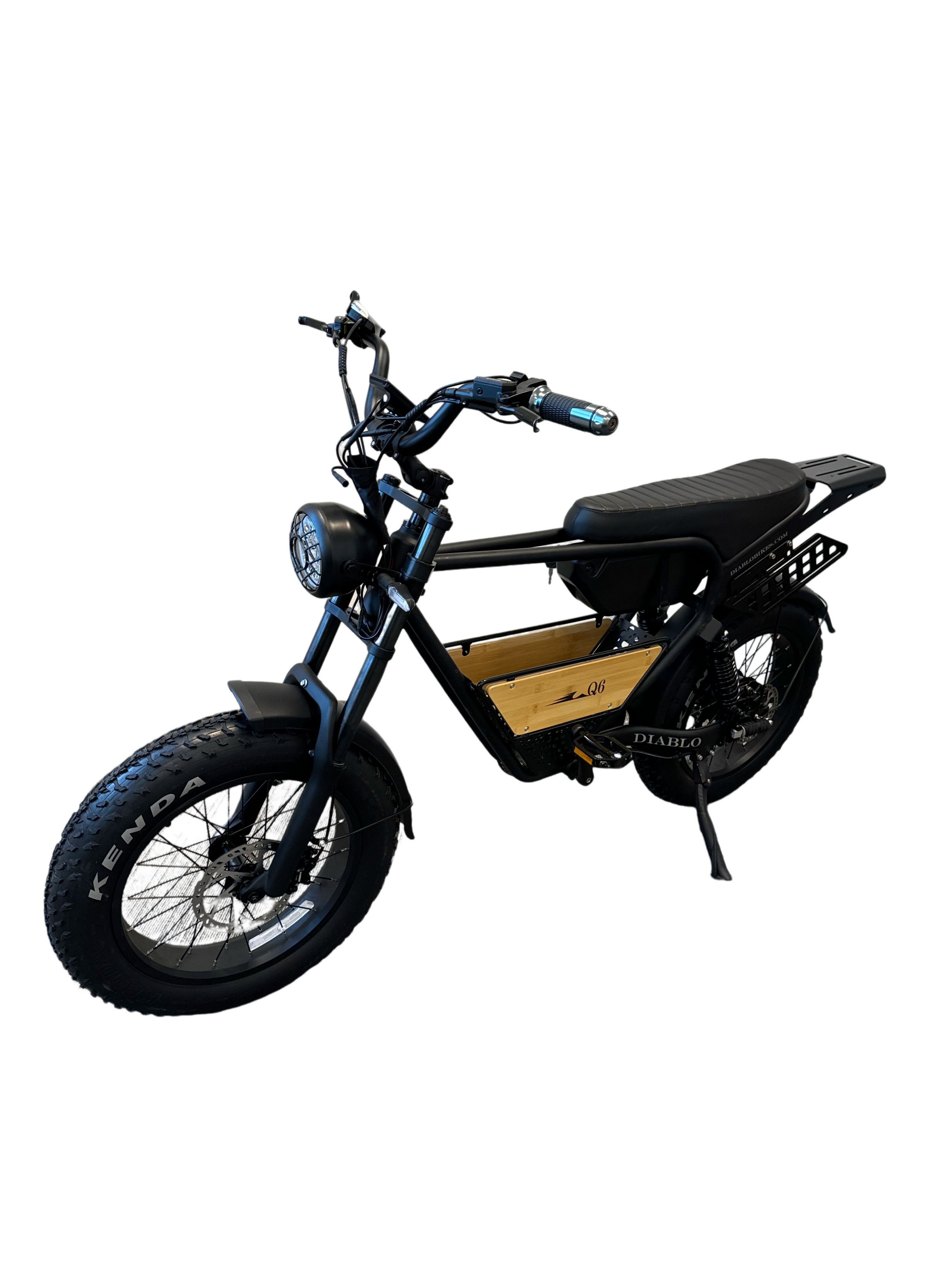 Diablo Q6 Fatbike 7RD Shimano Versnellingen en Hydraulische remmen inclusief alle accessoires - Mat zwart - AE-trading