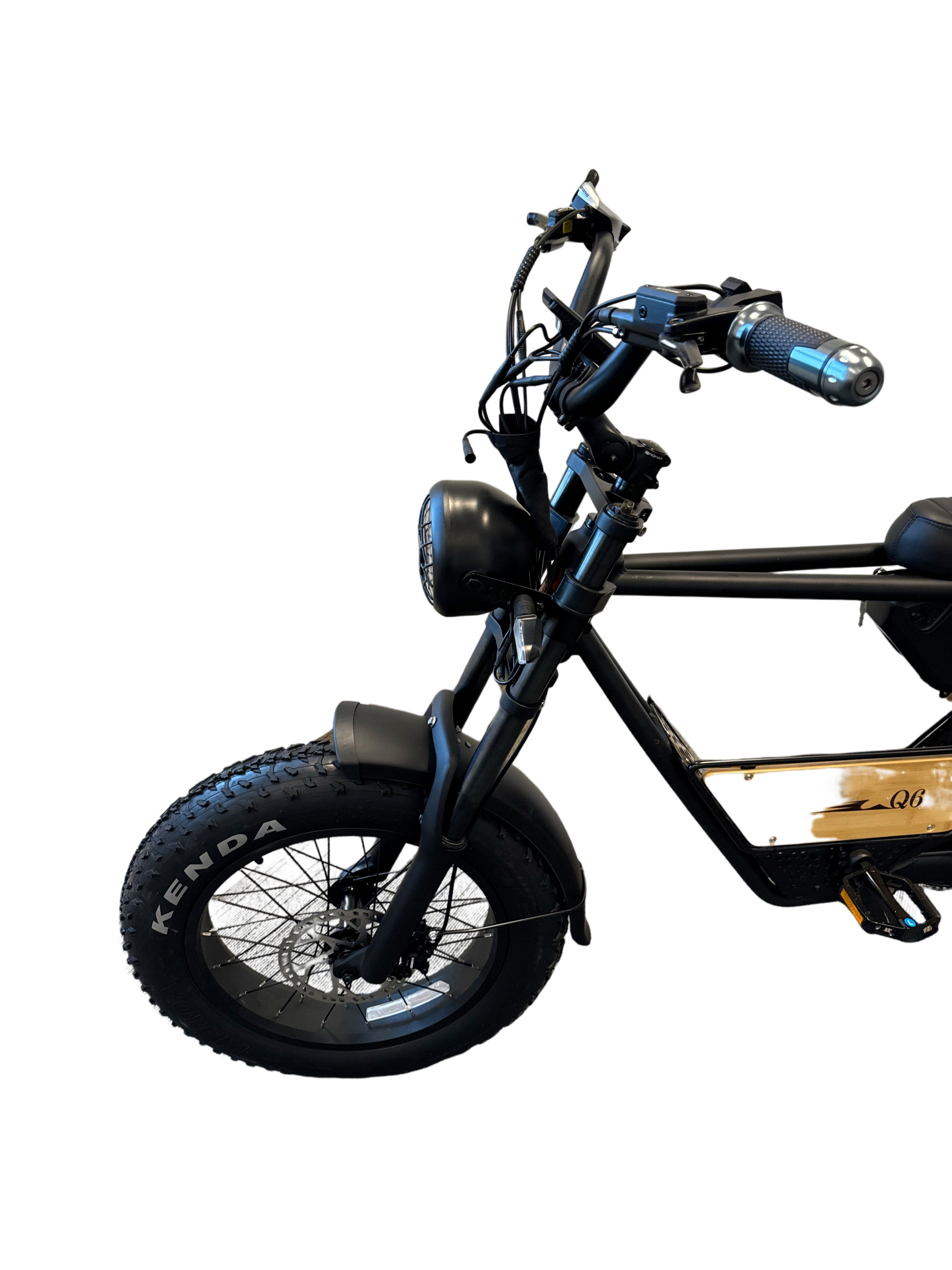 Diablo Q6 Fatbike 7RD Shimano Versnellingen en Hydraulische remmen inclusief alle accessoires - Mat zwart - AE-trading