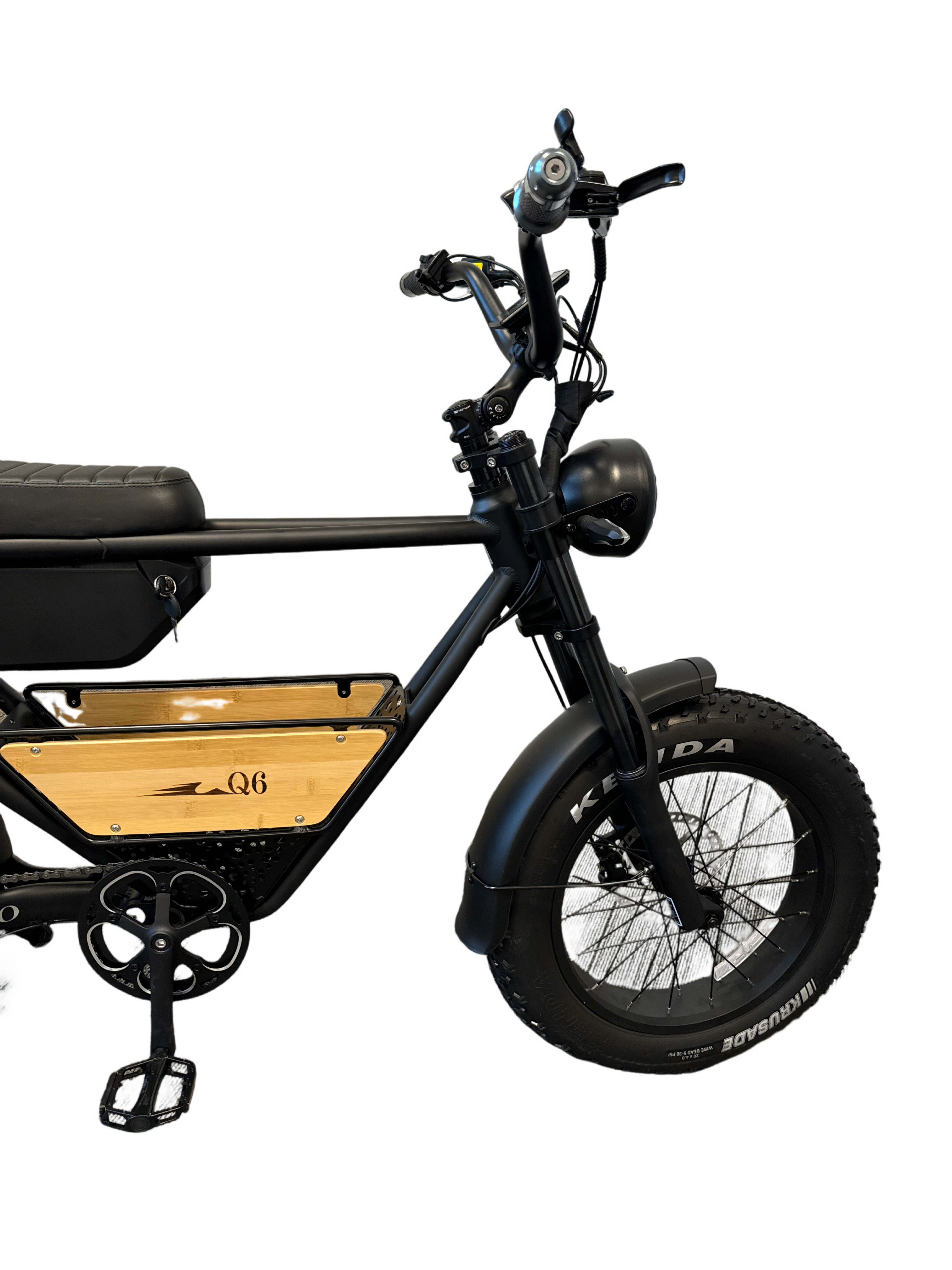 Diablo Q6 Fatbike 7RD Shimano Versnellingen en Hydraulische remmen inclusief alle accessoires - Mat zwart - AE-trading