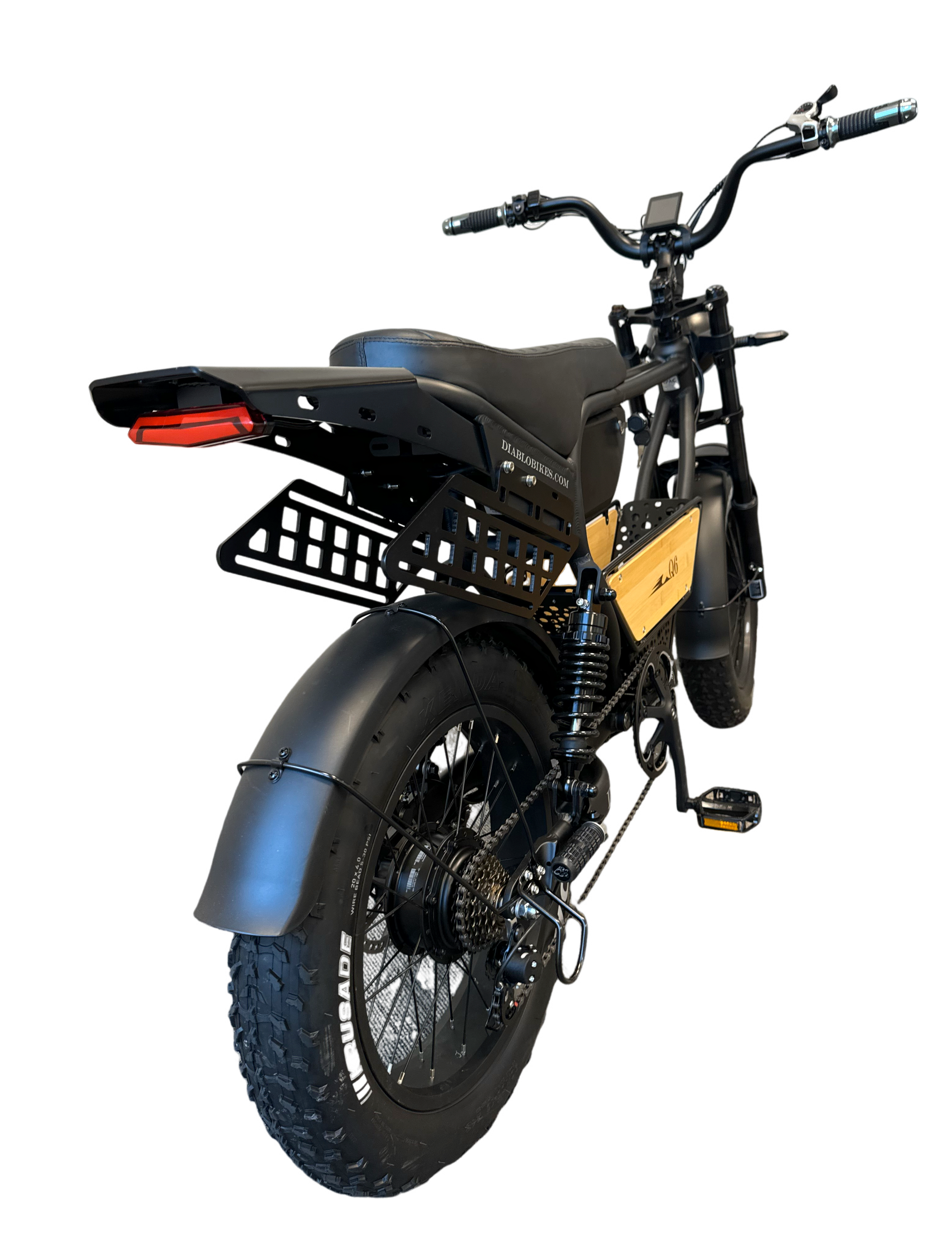 Diablo Q6 Fatbike 7RD Shimano Versnellingen en Hydraulische remmen inclusief alle accessoires - Mat zwart - AE-trading