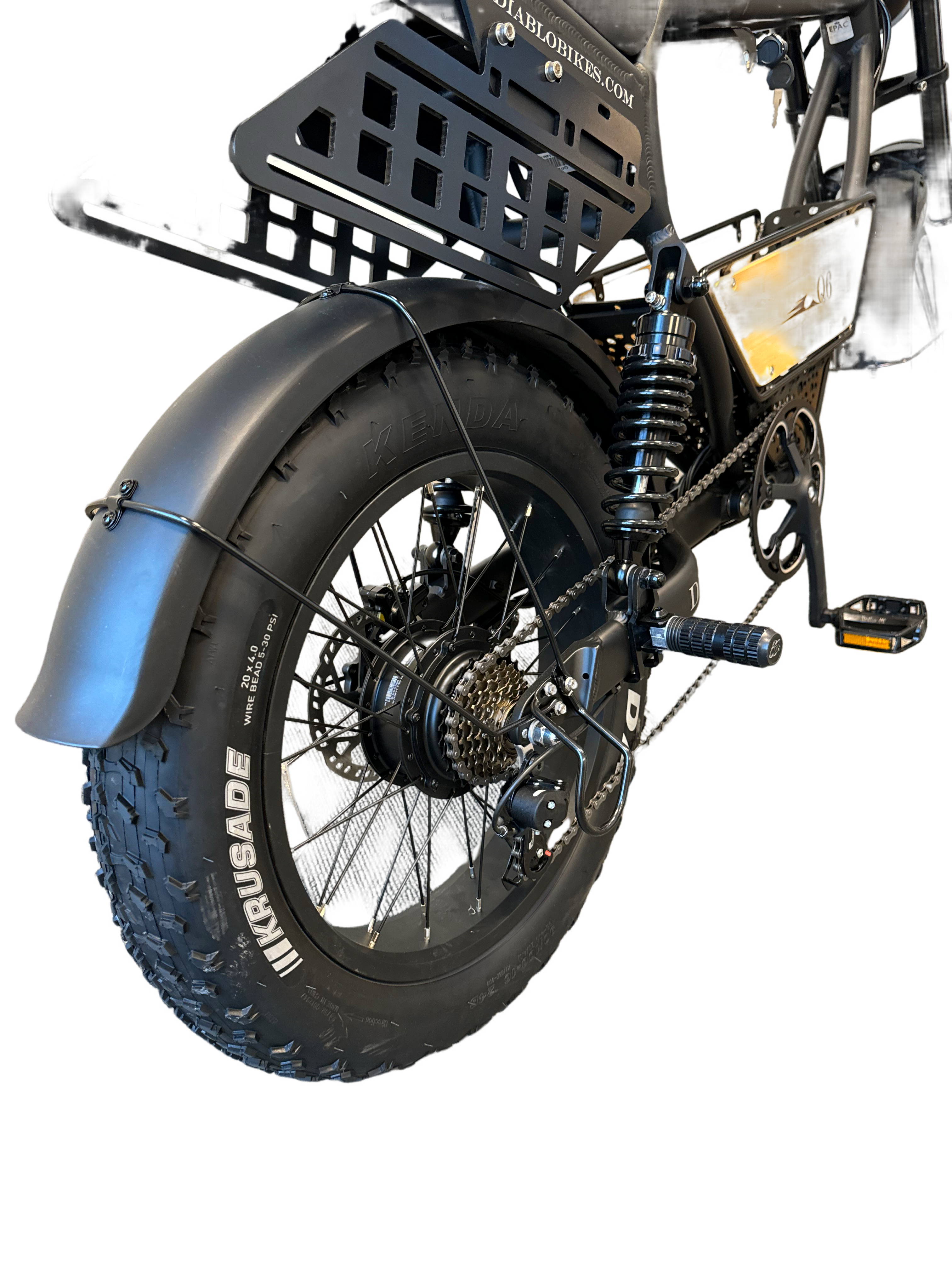 Diablo Q6 Fatbike 7RD Shimano Versnellingen en Hydraulische remmen inclusief alle accessoires - Mat zwart - AE-trading