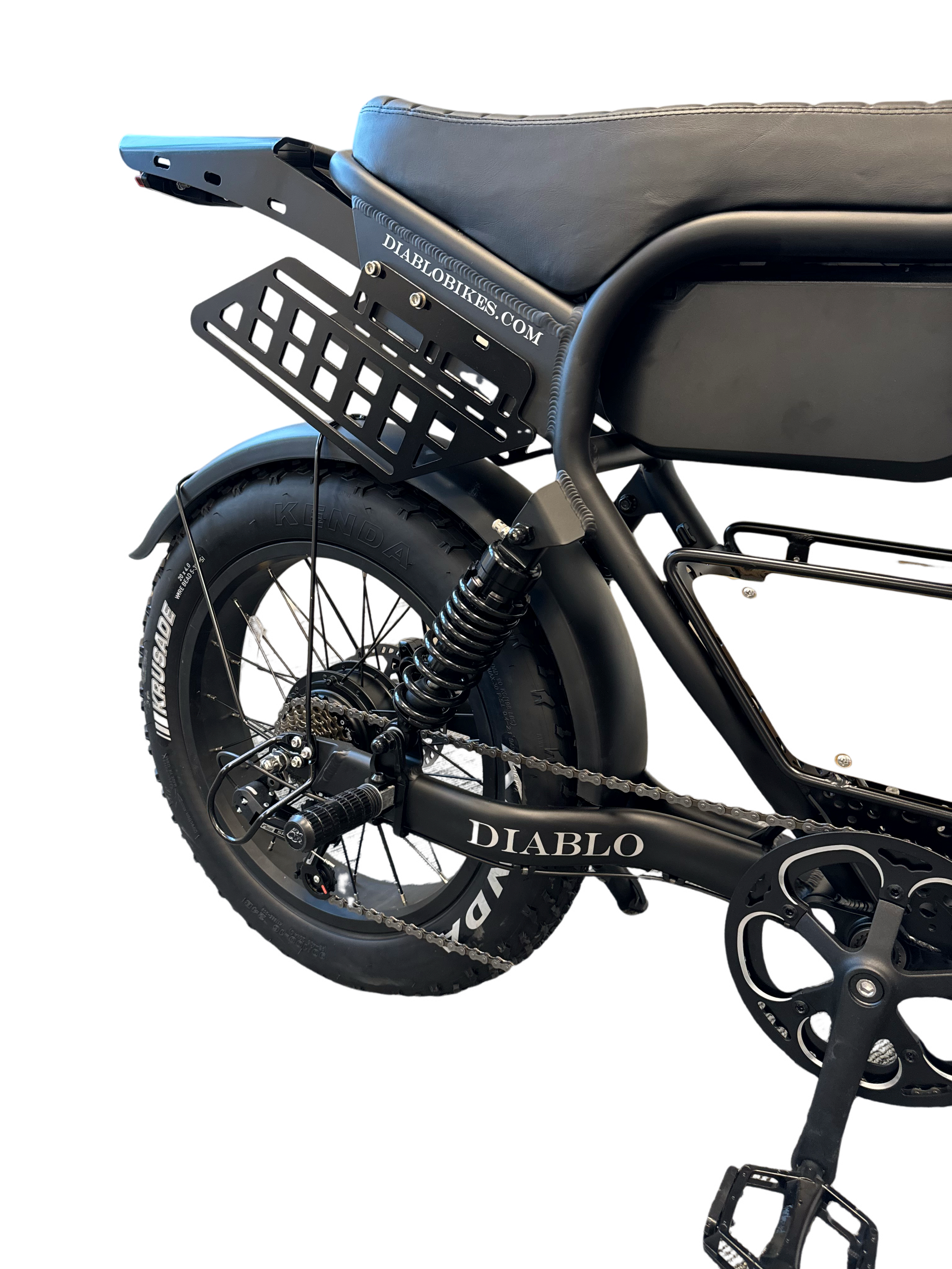 Diablo Q6 Fatbike 7RD Shimano Versnellingen en Hydraulische remmen inclusief alle accessoires - Mat zwart - AE-trading