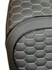 Vespa Sprint Custom Zadel dubbelzits met RS witte stiksels glans zwarte bies - High Quality