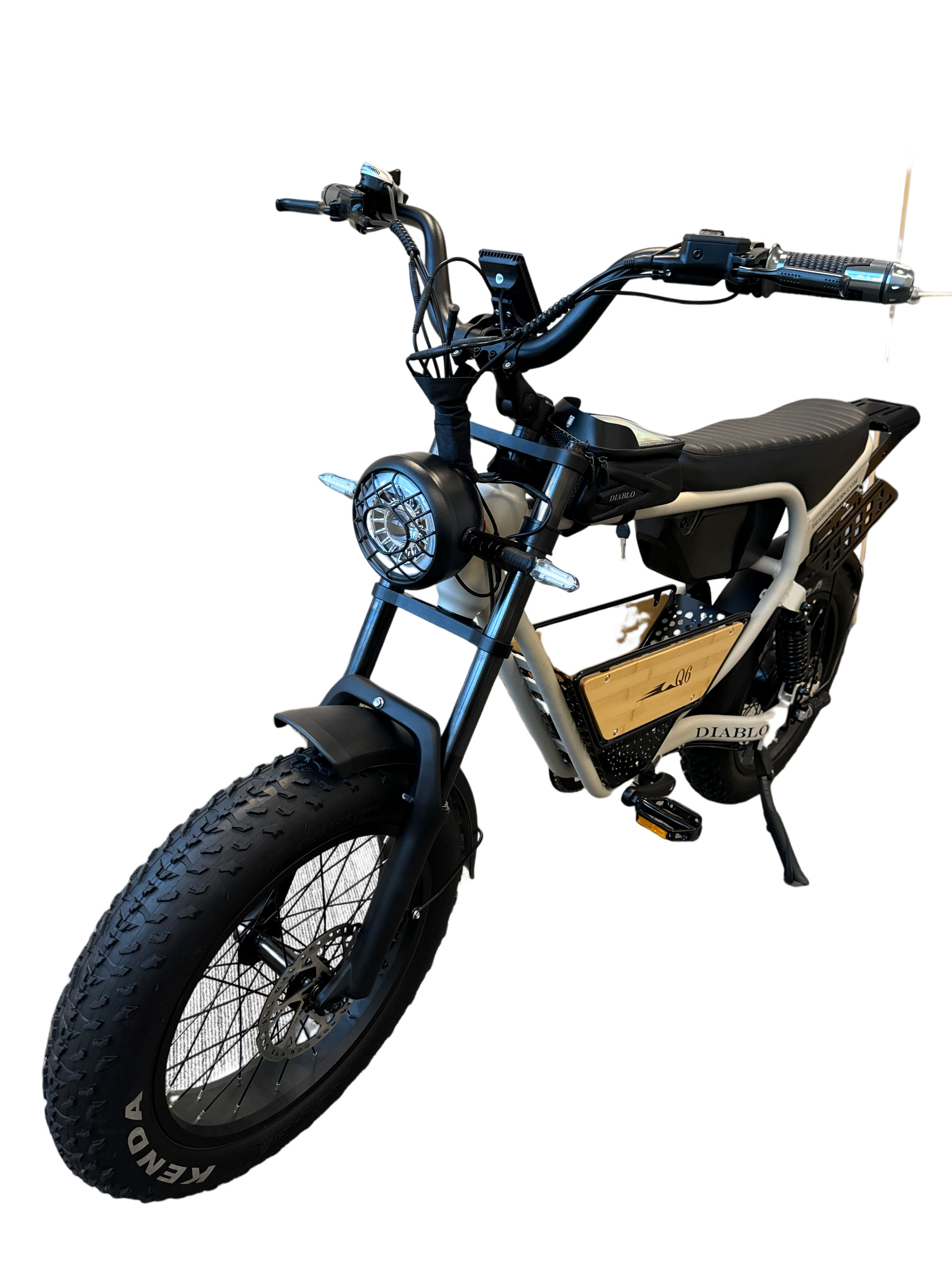 Diablo Q6 Fatbike 7RD Shimano Versnellingen en Hydraulische Remmen met alle Accessoires - Fashion Grey - AE-trading