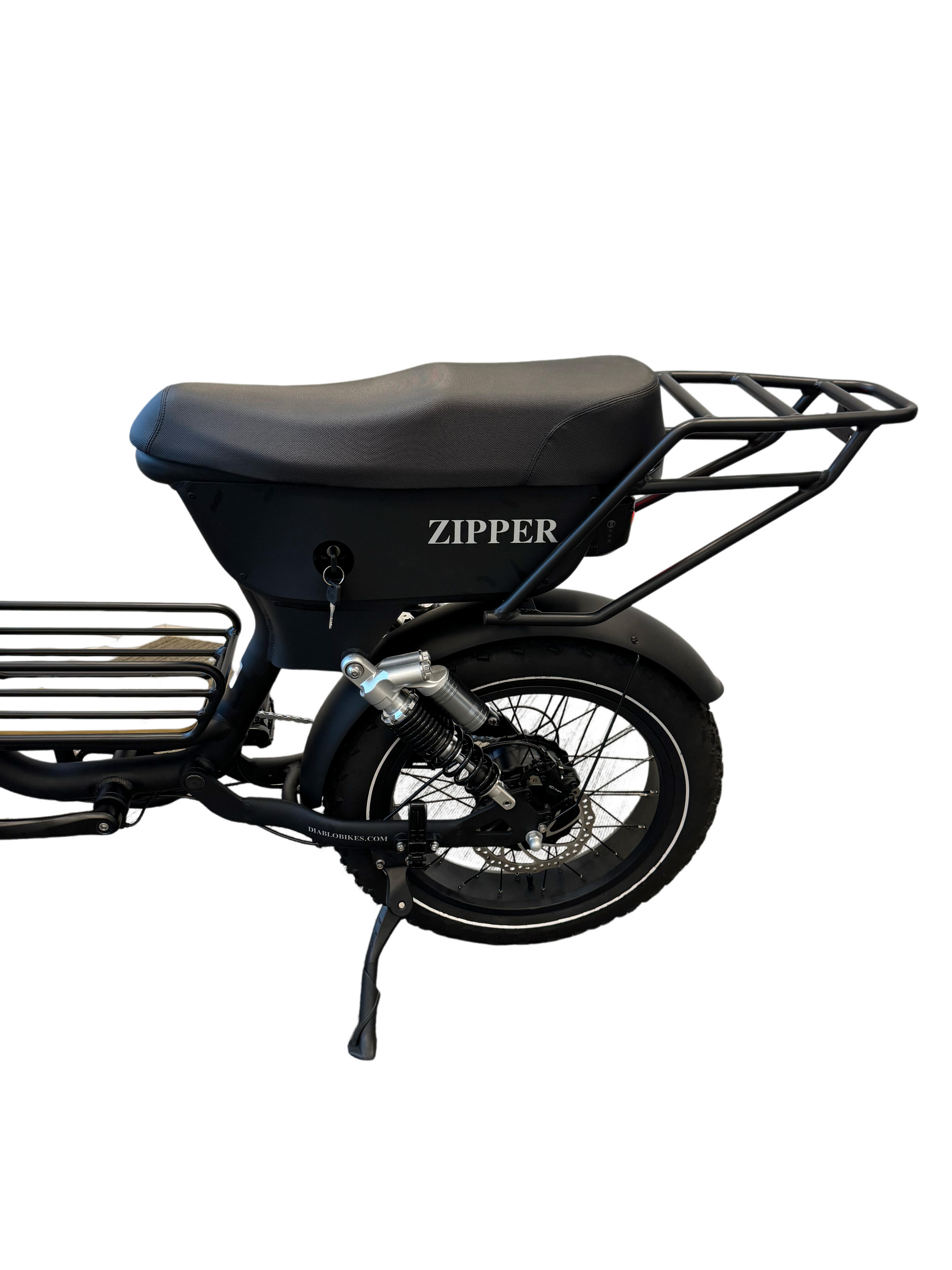 Diablo Zipper Fatbike 7SP Shimano Versnellingen en Achtervering - Mat zwart - AE-trading