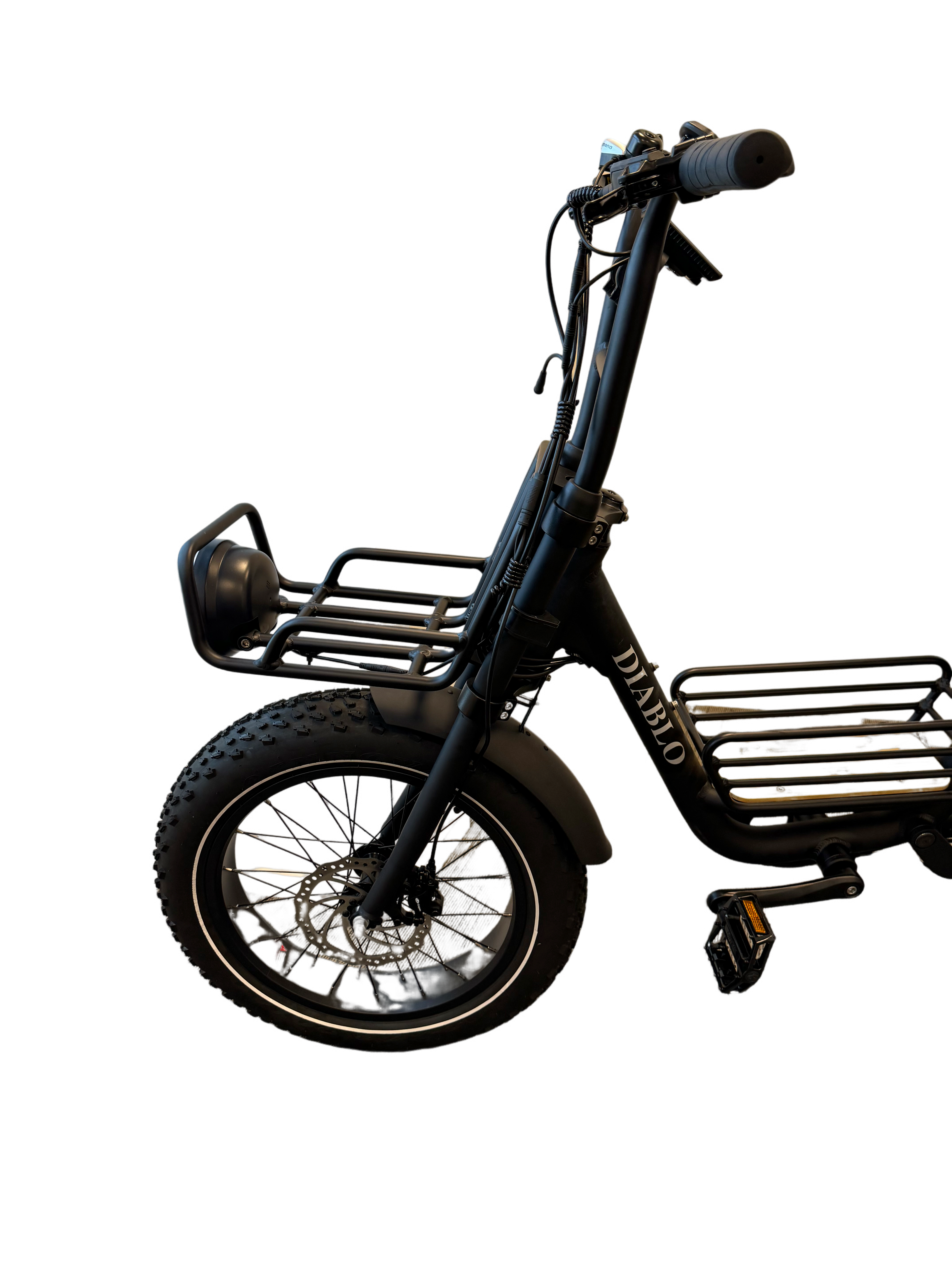 Diablo Zipper Fatbike 7SP Shimano Versnellingen en Achtervering - Mat zwart - AE-trading