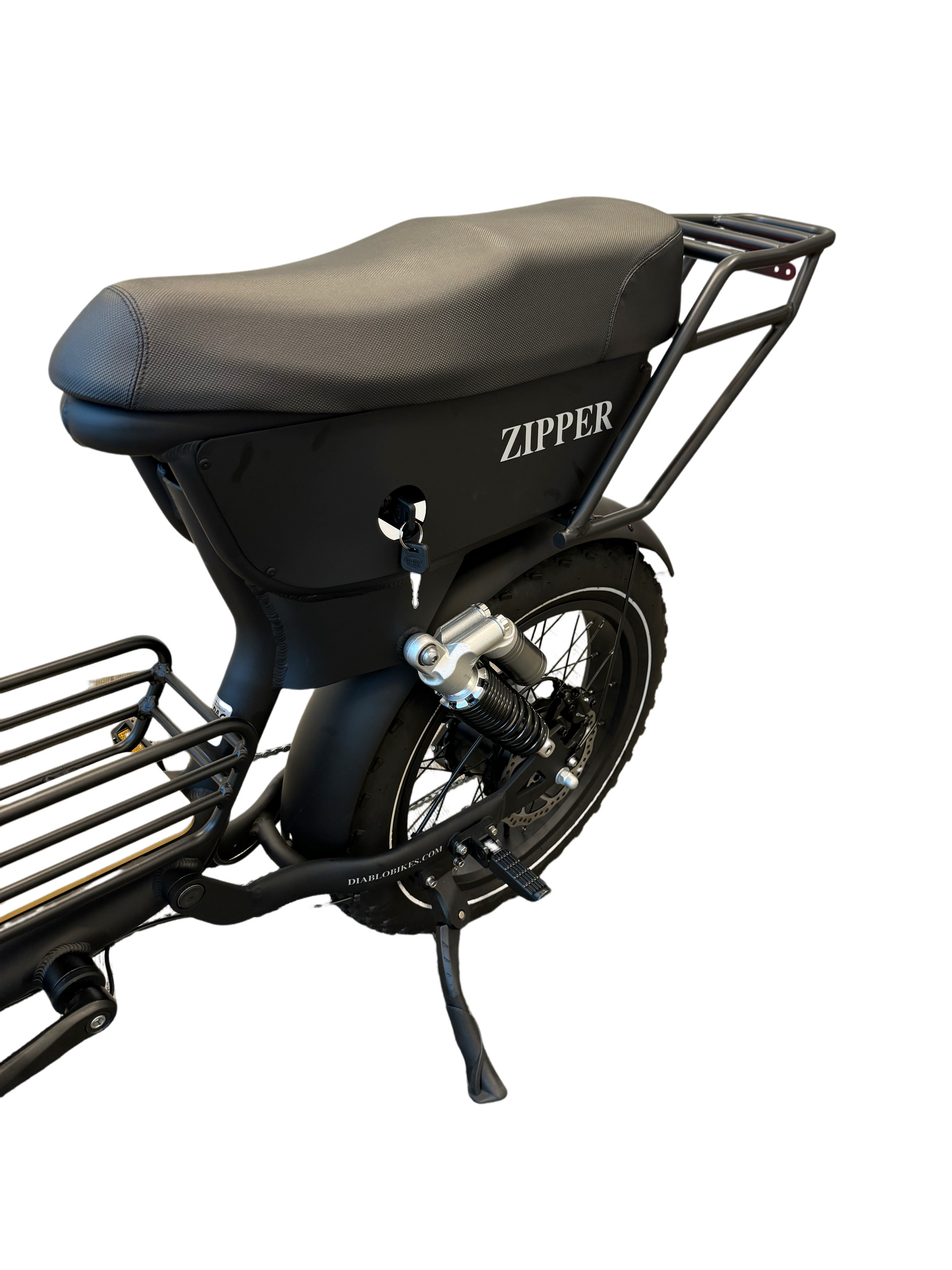 Diablo Zipper Fatbike 7SP Shimano Versnellingen en Achtervering - Mat zwart - AE-trading