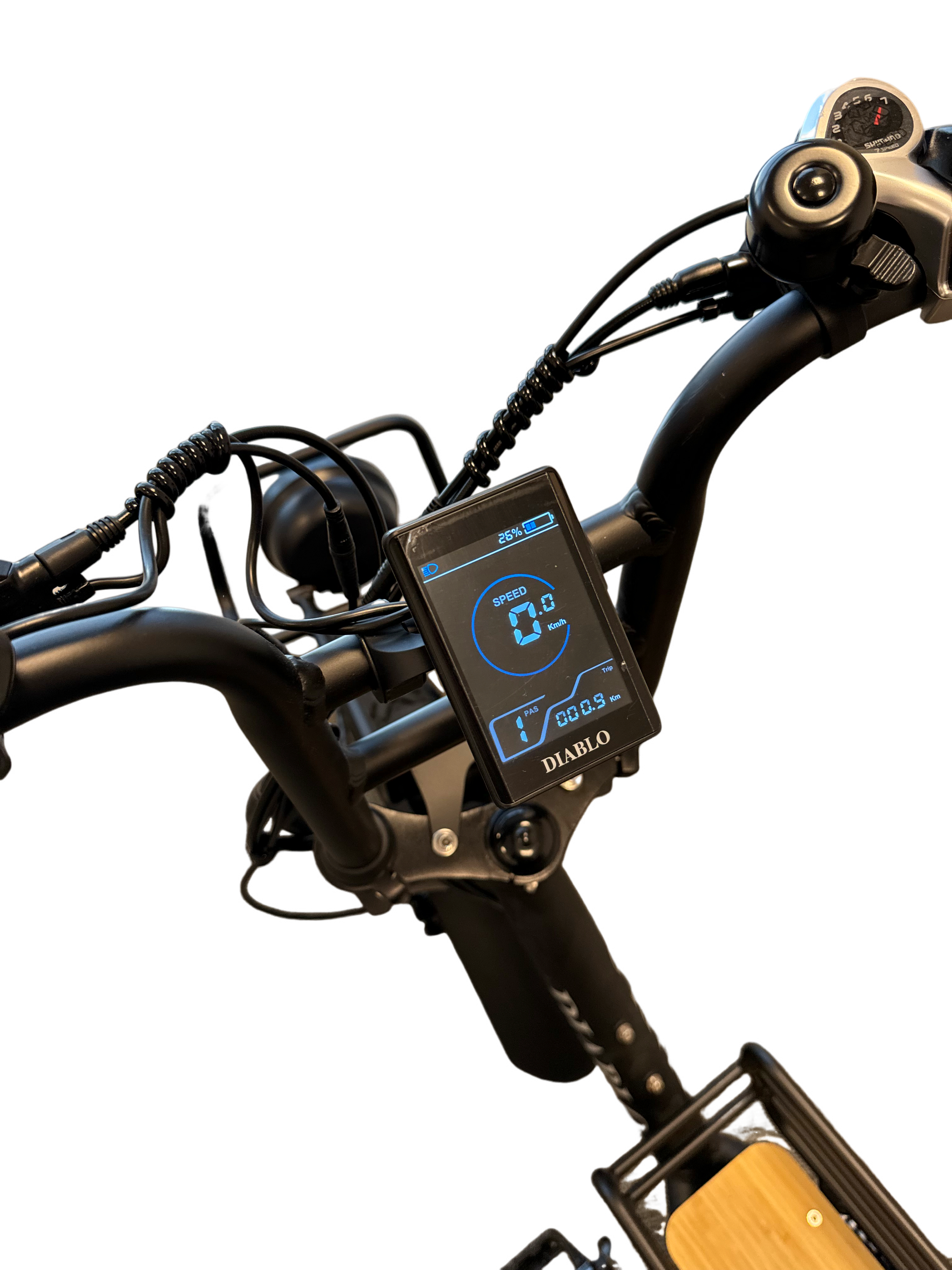 Diablo Zipper Fatbike 7SP Shimano Versnellingen en Achtervering - Mat zwart - AE-trading