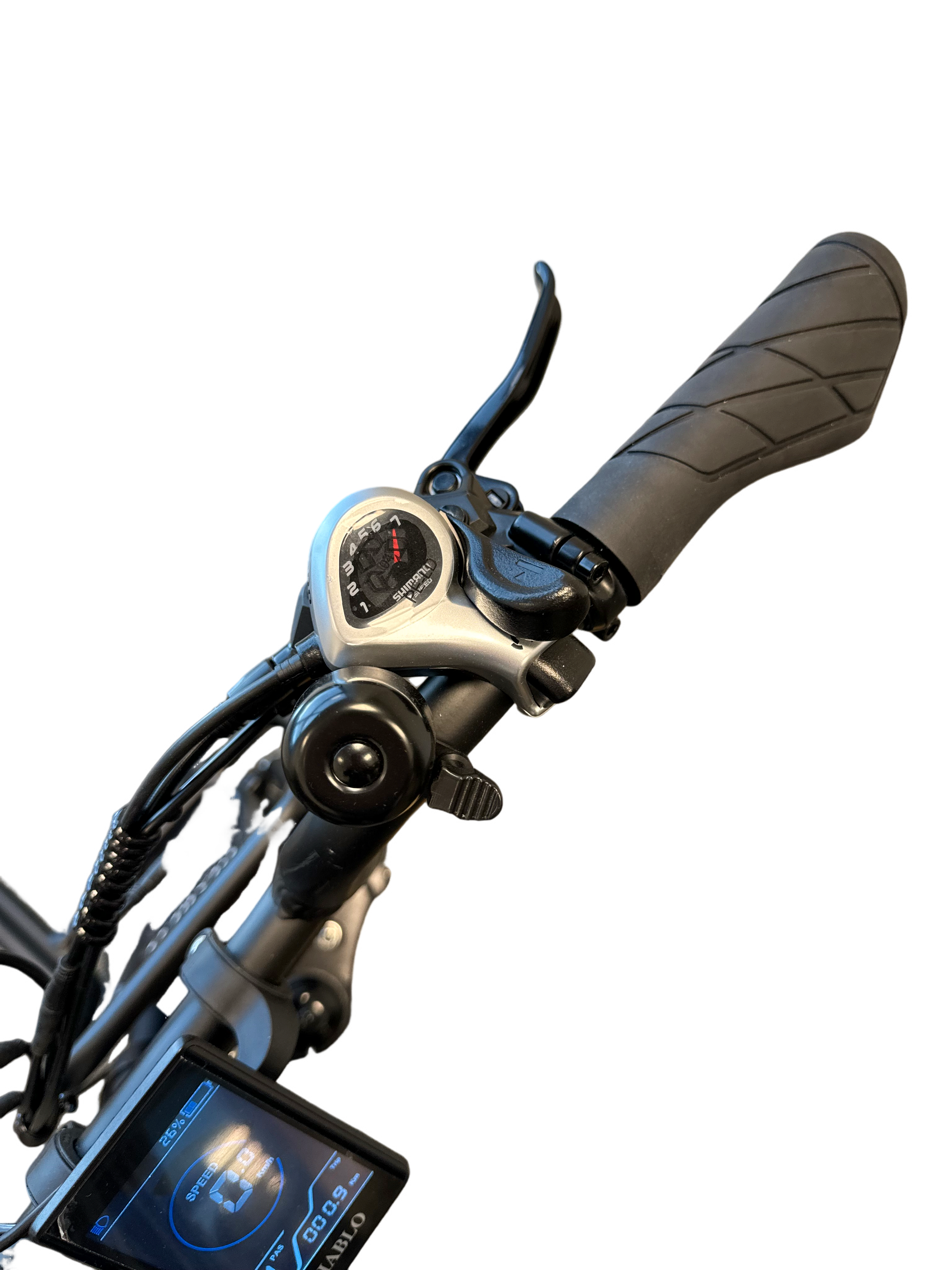 Diablo Zipper Fatbike 7SP Shimano Versnellingen en Achtervering - Mat zwart - AE-trading