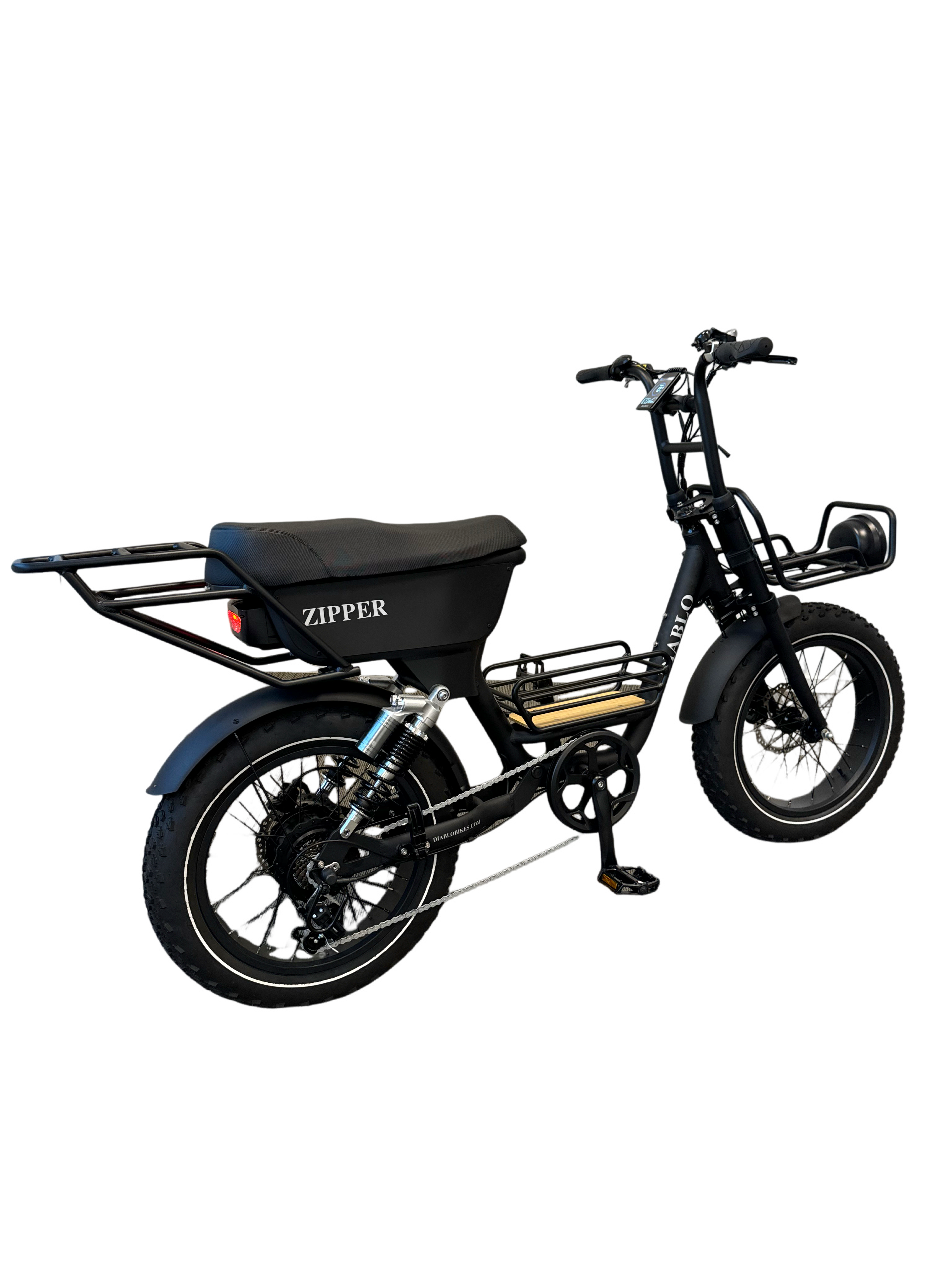 Diablo Zipper Fatbike 7SP Shimano Versnellingen en Achtervering - Mat zwart - AE-trading