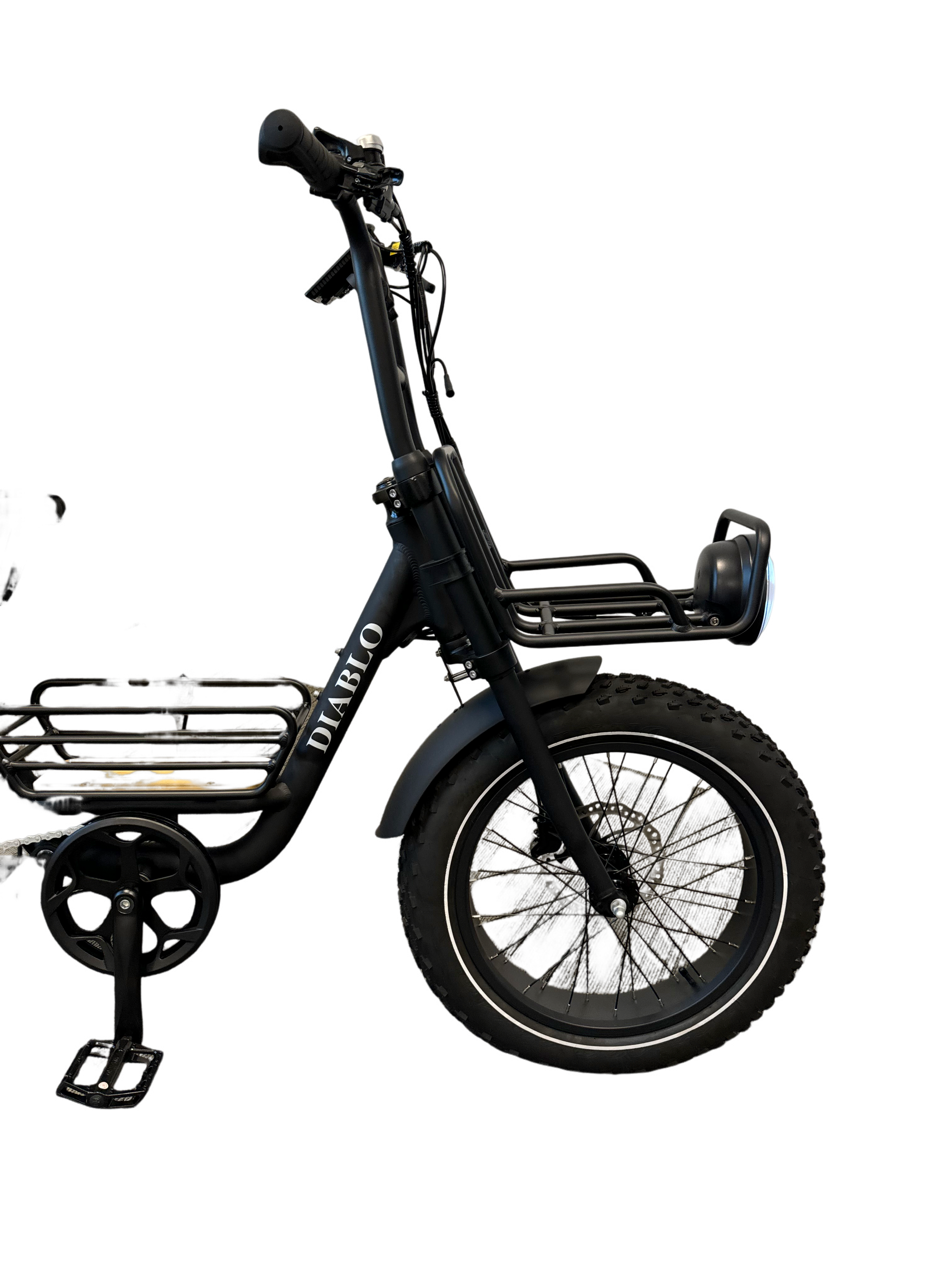 Diablo Zipper Fatbike 7SP Shimano Versnellingen en Achtervering - Mat zwart - AE-trading