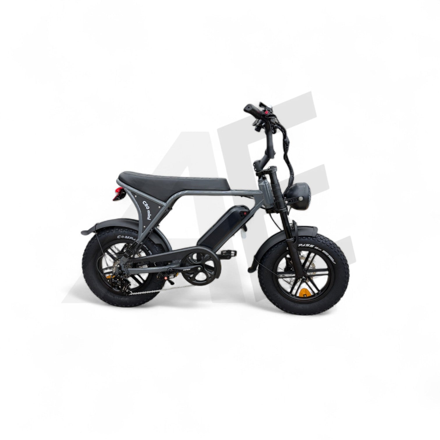 Ouxi C80 Mini Fatbike Nardo Grey met Hydraulische Remmen - AE-trading