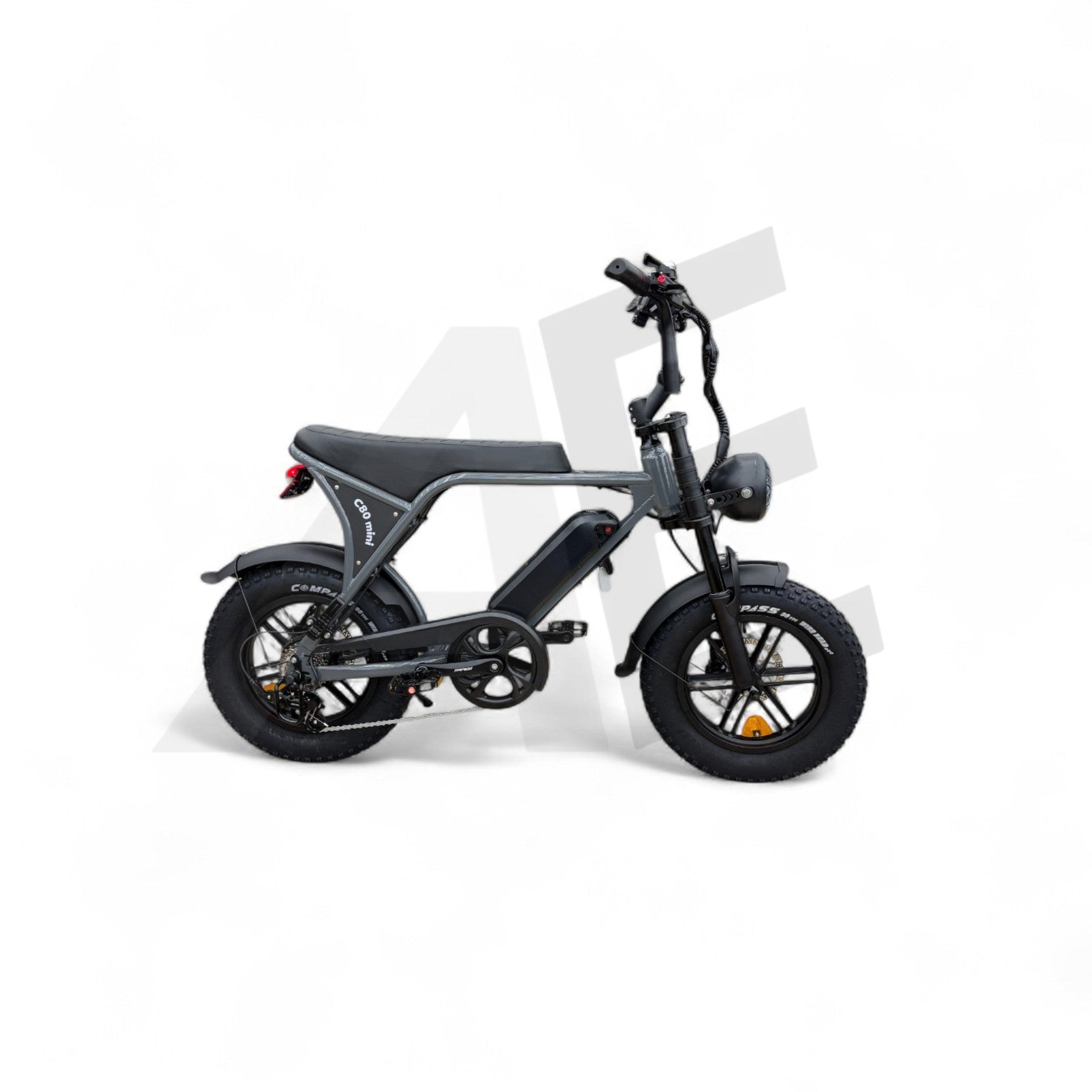 Ouxi C80 Mini Fatbike Nardo Grey met Hydraulische Remmen - AE-trading