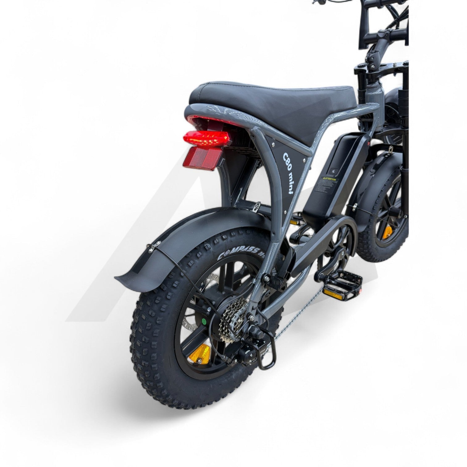 Ouxi C80 Mini Fatbike Nardo Grey met Hydraulische Remmen - AE-trading