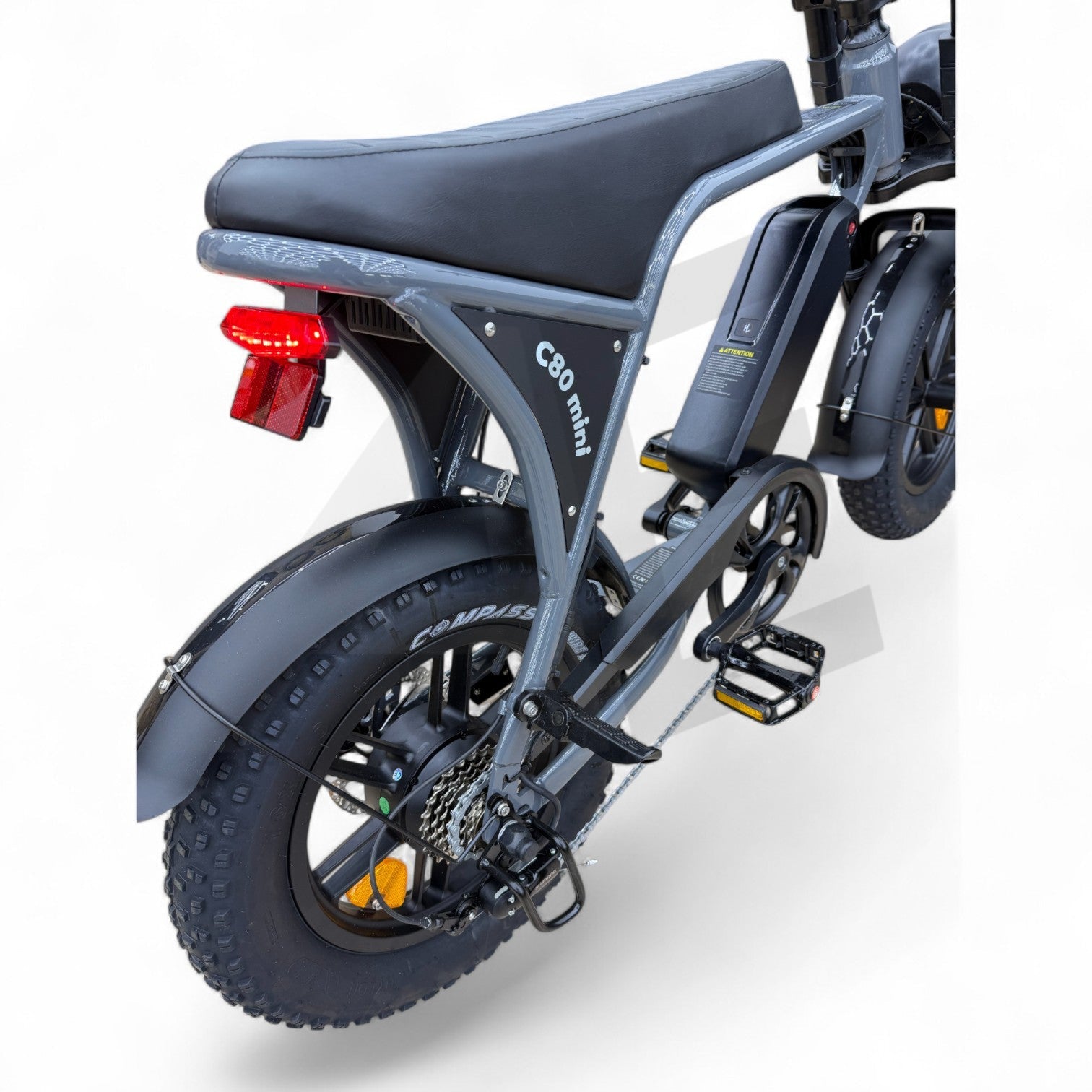 Ouxi C80 Mini Fatbike Nardo Grey met Hydraulische Remmen - AE-trading