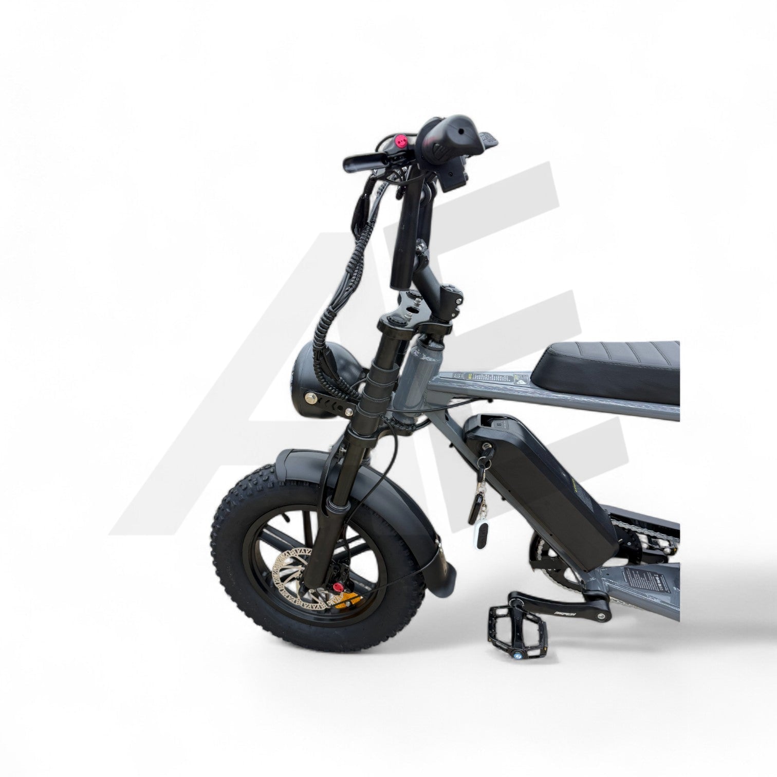 Ouxi C80 Mini Fatbike Nardo Grey met Hydraulische Remmen - AE-trading
