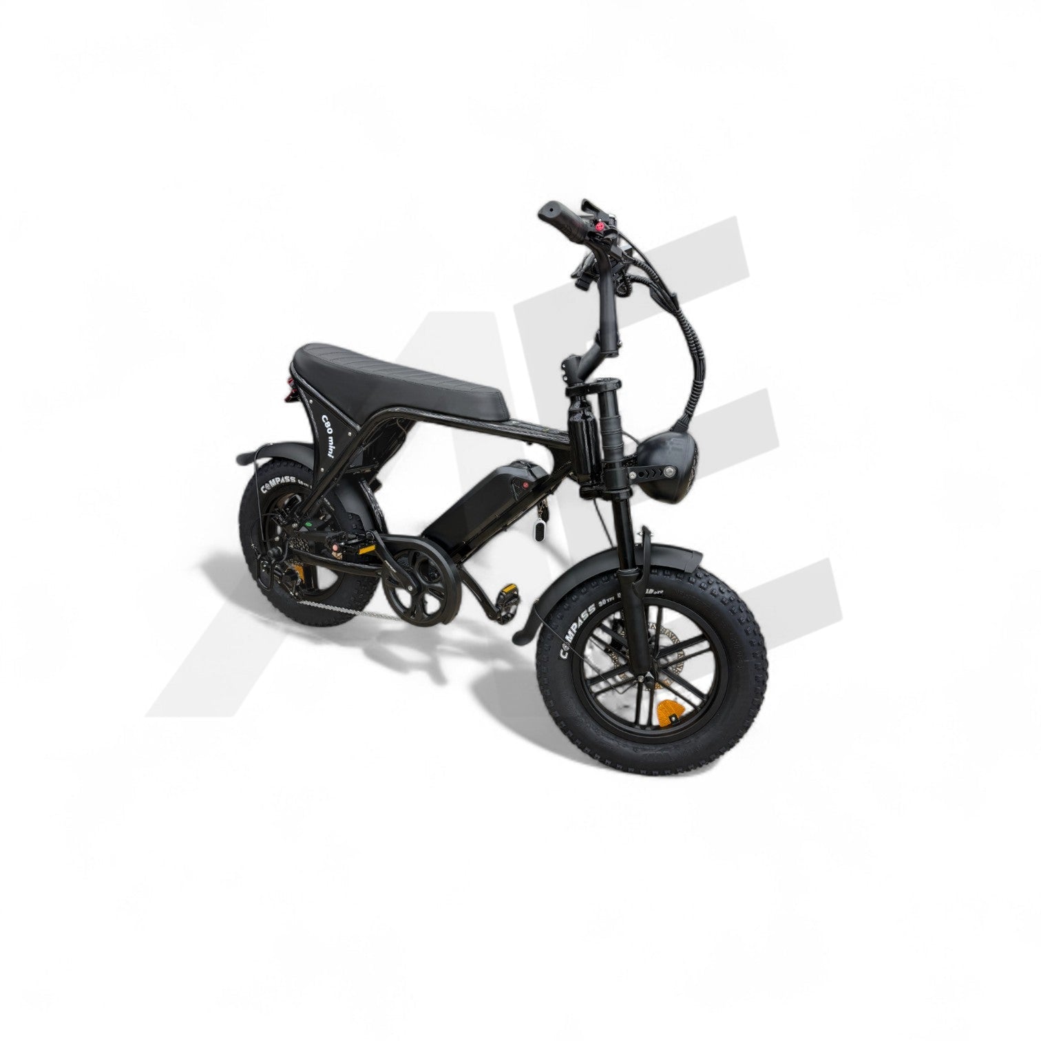 Ouxi C80 Mini Fatbike Glans Zwart met Hydraulische Remmen - AE-trading