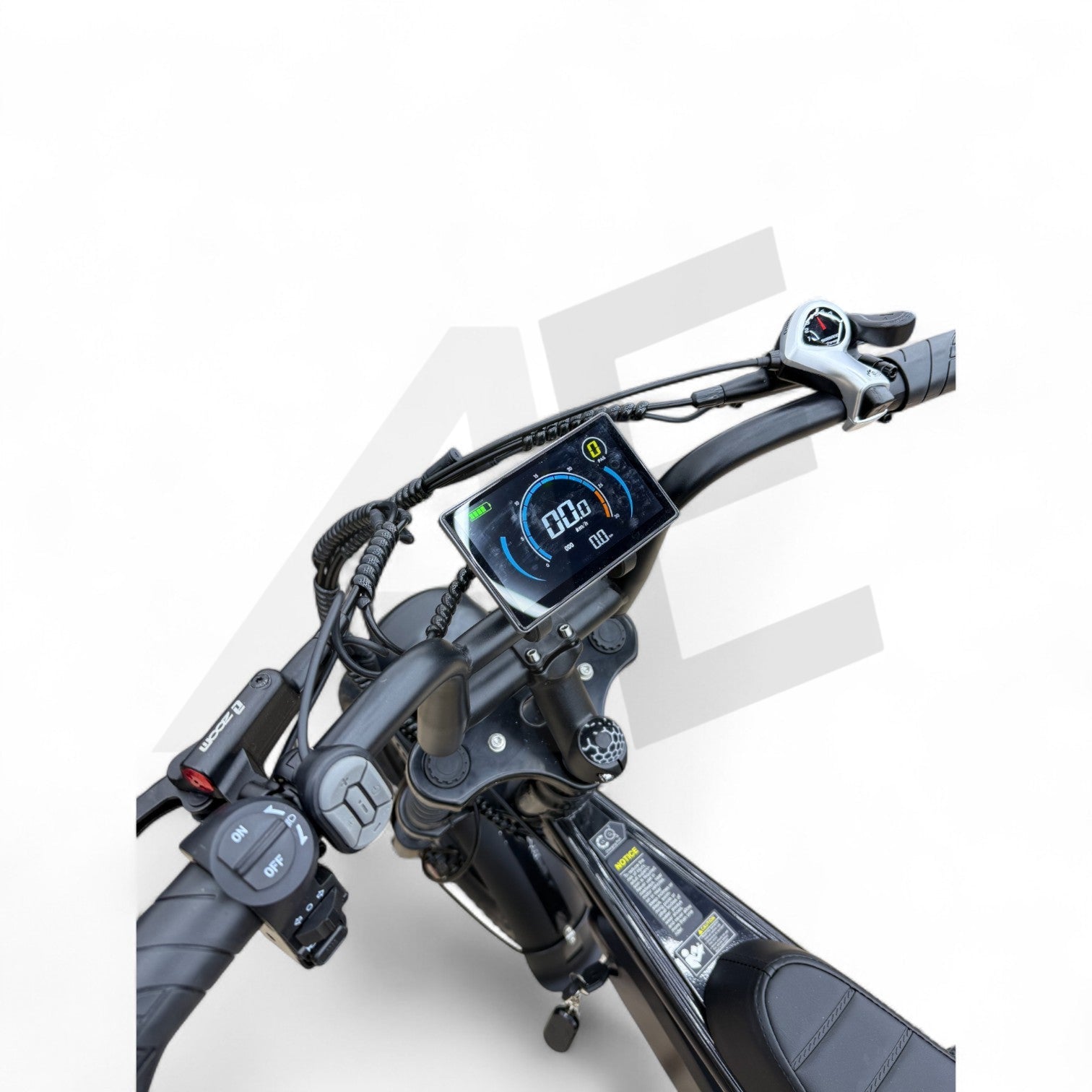 Ouxi C80 Mini Fatbike Glans Zwart met Hydraulische Remmen - AE-trading