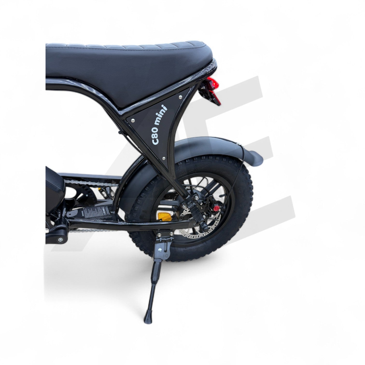 Ouxi C80 Mini Fatbike Glans Zwart met Hydraulische Remmen - AE-trading