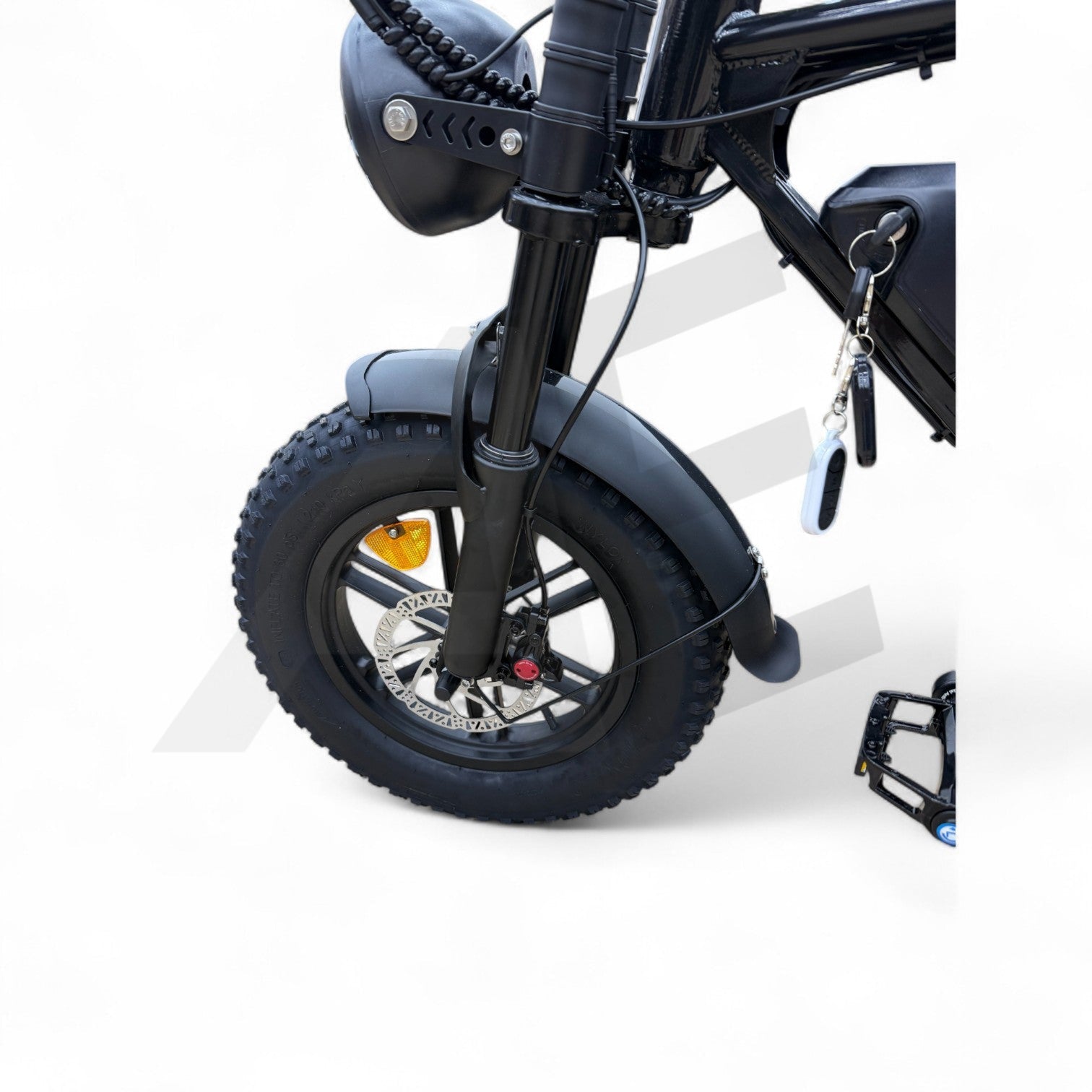 Ouxi C80 Mini Fatbike Glans Zwart met Hydraulische Remmen - AE-trading