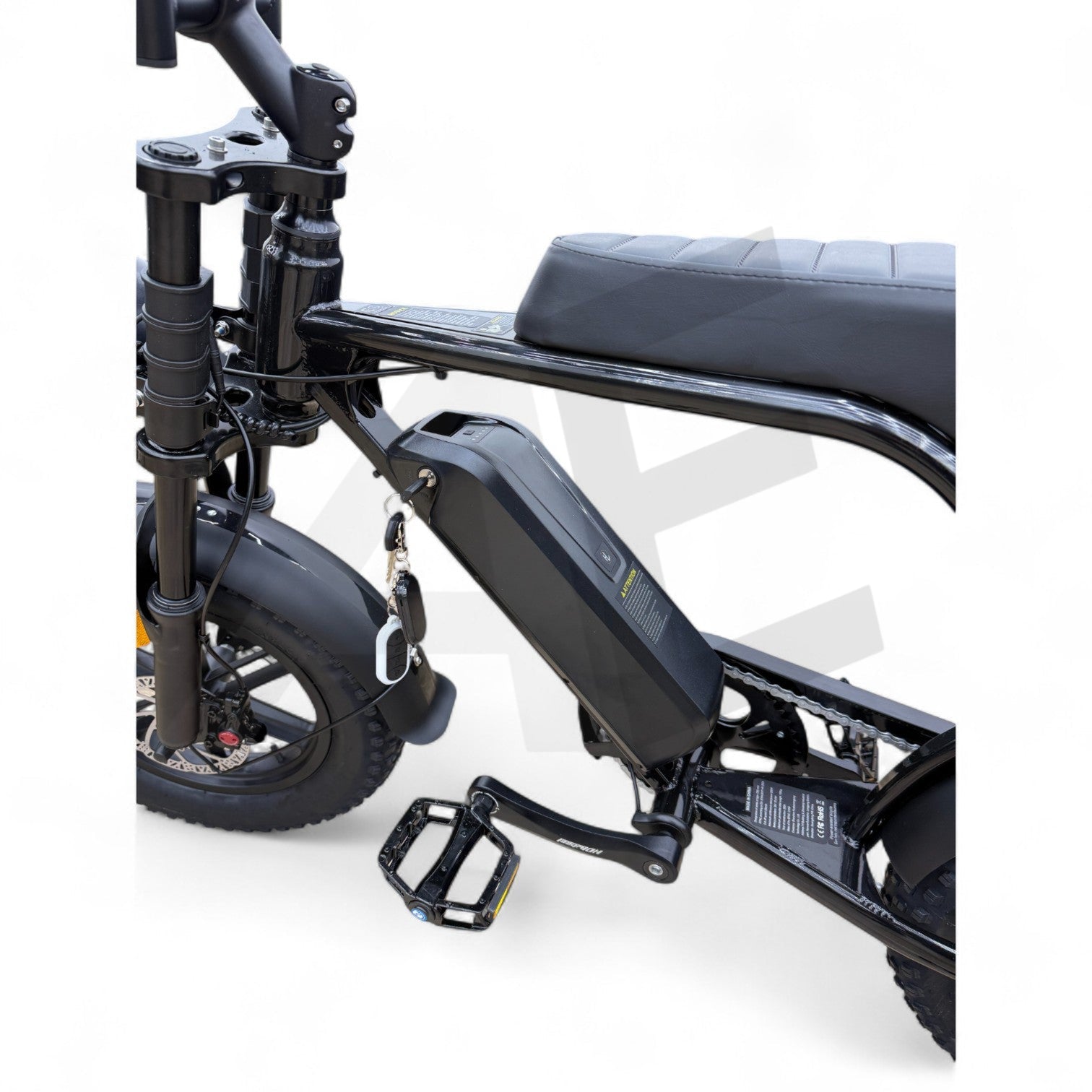 Ouxi C80 Mini Fatbike Glans Zwart met Hydraulische Remmen - AE-trading