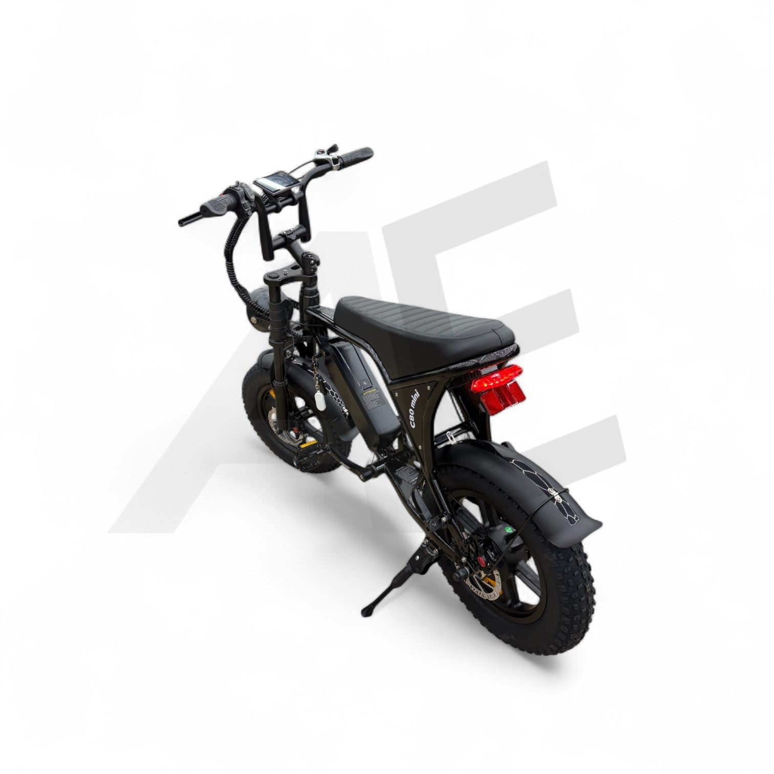 Ouxi C80 Mini Fatbike Glans Zwart met Hydraulische Remmen - AE-trading