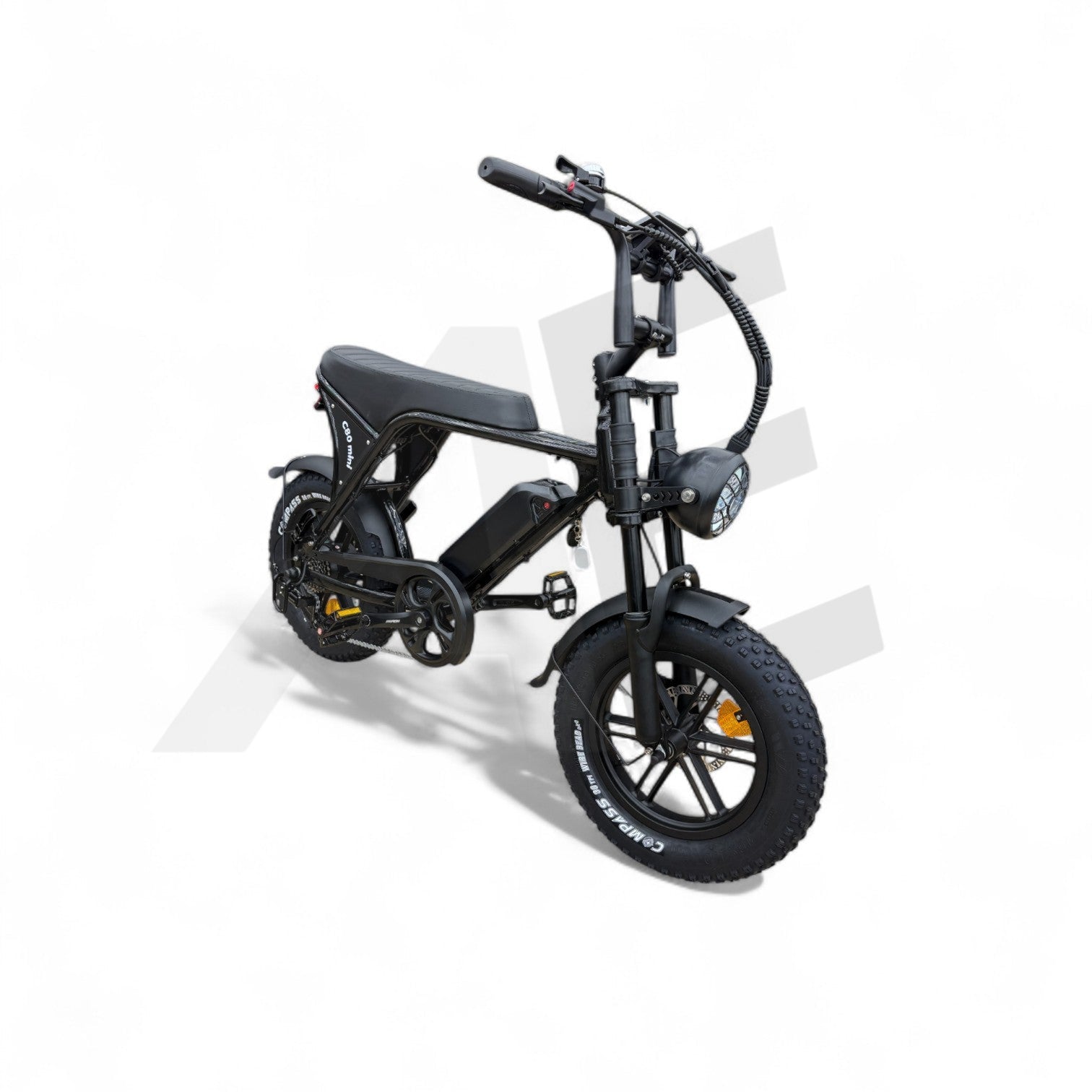 Ouxi C80 Mini Fatbike Glans Zwart met Hydraulische Remmen - AE-trading