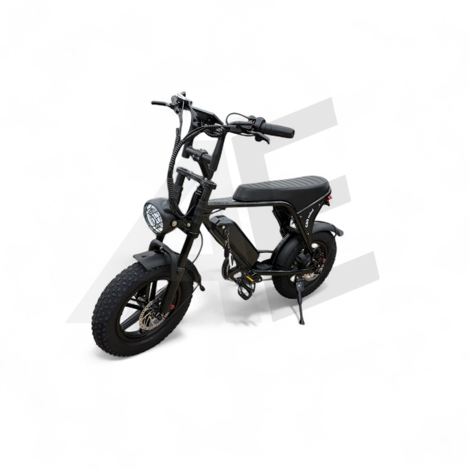 Ouxi C80 Mini Fatbike Glans Zwart met Hydraulische Remmen - AE-trading