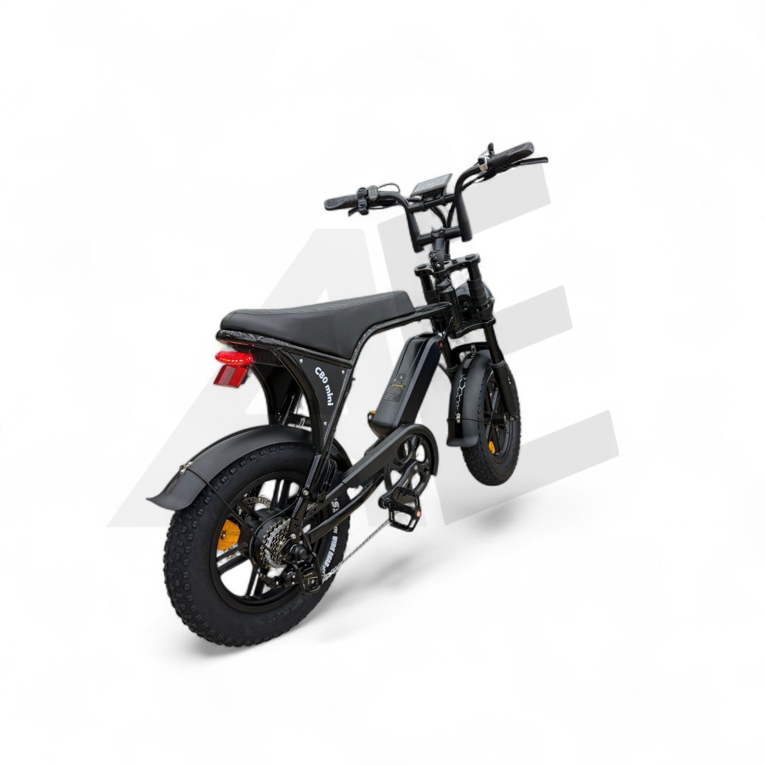 Ouxi C80 Mini Fatbike Glans Zwart met Hydraulische Remmen - AE-trading