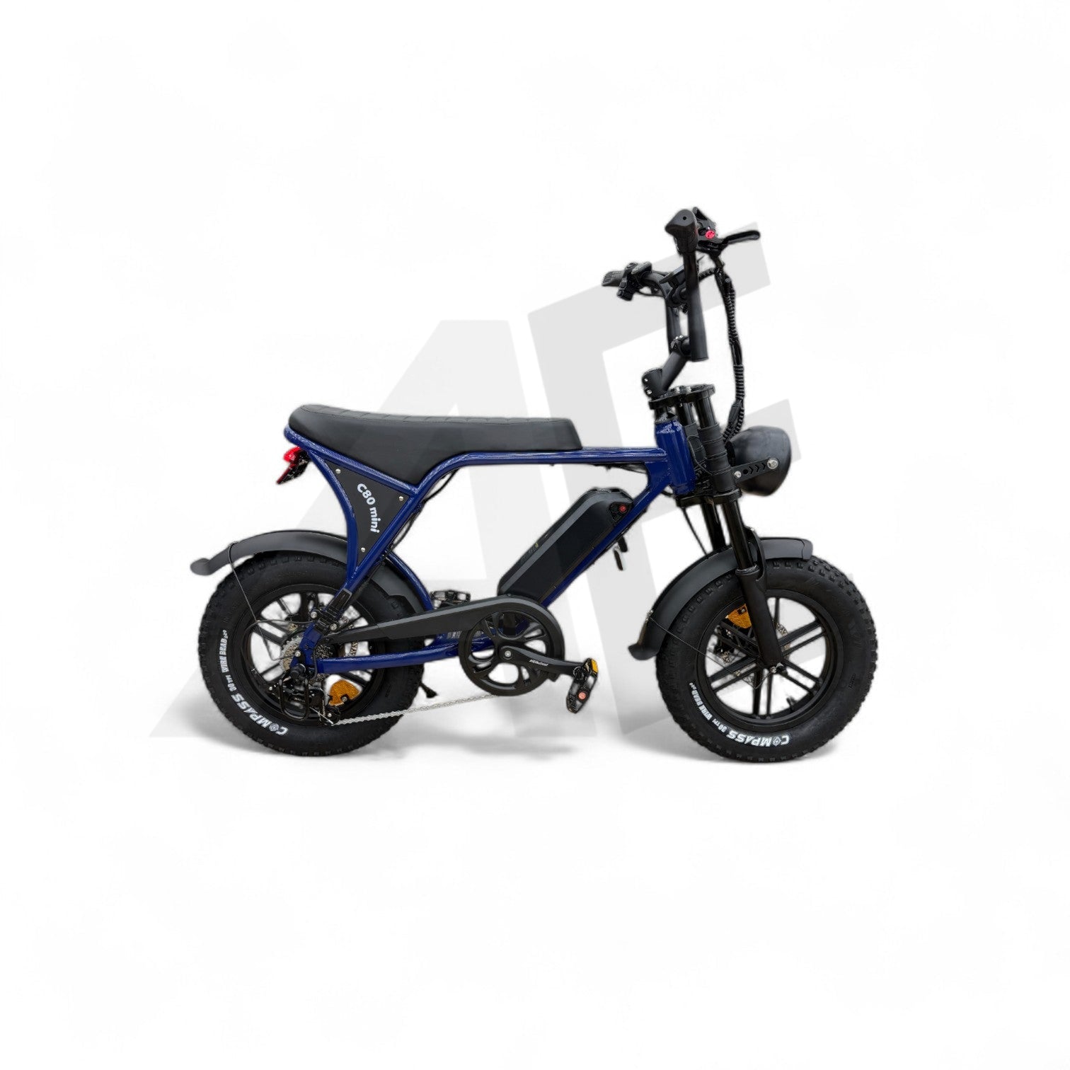 Ouxi C80 Mini Fatbike Candy Blue met Hydraulische Remmen - AE-trading