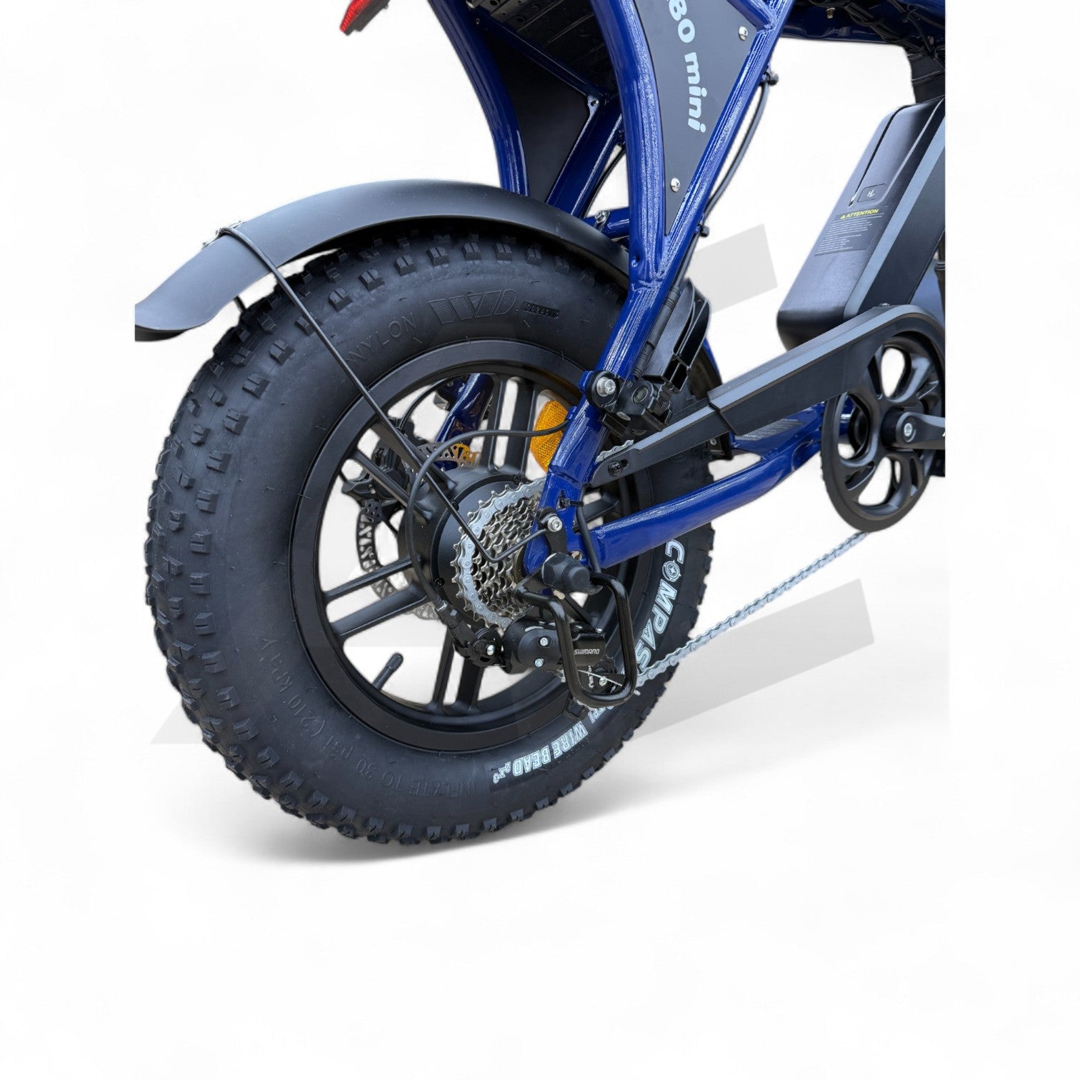 Ouxi C80 Mini Fatbike Candy Blue met Hydraulische Remmen - AE-trading