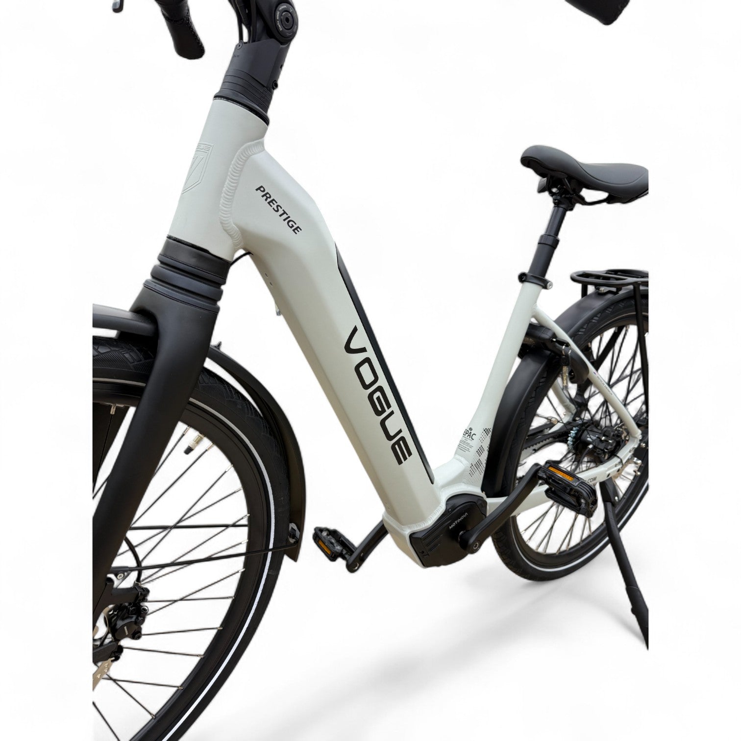 Vogue Prestige – Elektrische Unisex E-Bike 28 inch – 48 cm – MOTINOVA Middenmotor 80Nm – V-Snaar Aandrijving – 14,5Ah Accu – Mat Cool Grey - AE-trading