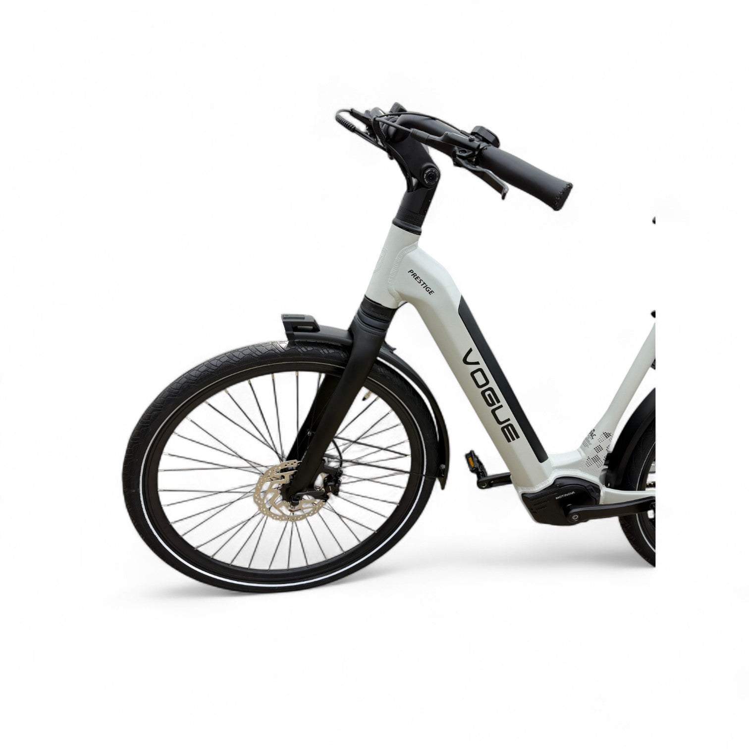 Vogue Prestige – Elektrische Unisex E-Bike 28 inch – 48 cm – MOTINOVA Middenmotor 80Nm – V-Snaar Aandrijving – 14,5Ah Accu – Mat Cool Grey - AE-trading