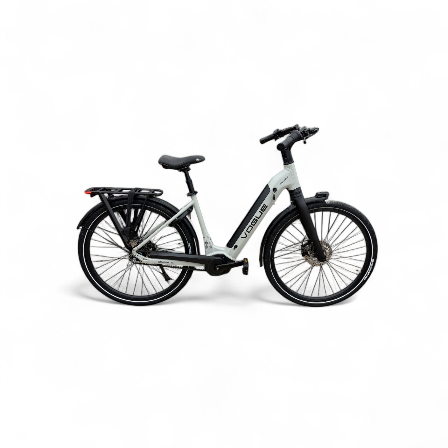 Vogue Prestige – Elektrische Unisex E-Bike 28 inch – 48 cm – MOTINOVA Middenmotor 80Nm – V-Snaar Aandrijving – 14,5Ah Accu – Mat Cool Grey - AE-trading