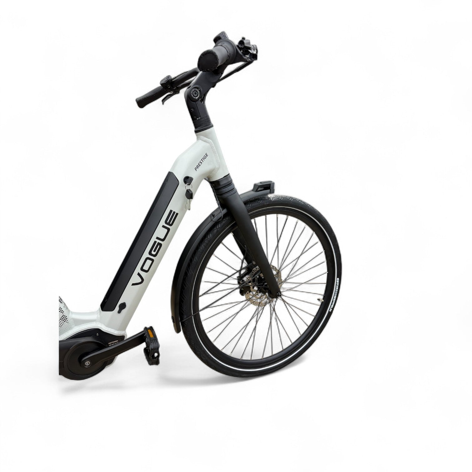 Vogue Prestige – Elektrische Unisex E-Bike 28 inch – 48 cm – MOTINOVA Middenmotor 80Nm – V-Snaar Aandrijving – 14,5Ah Accu – Mat Cool Grey - AE-trading