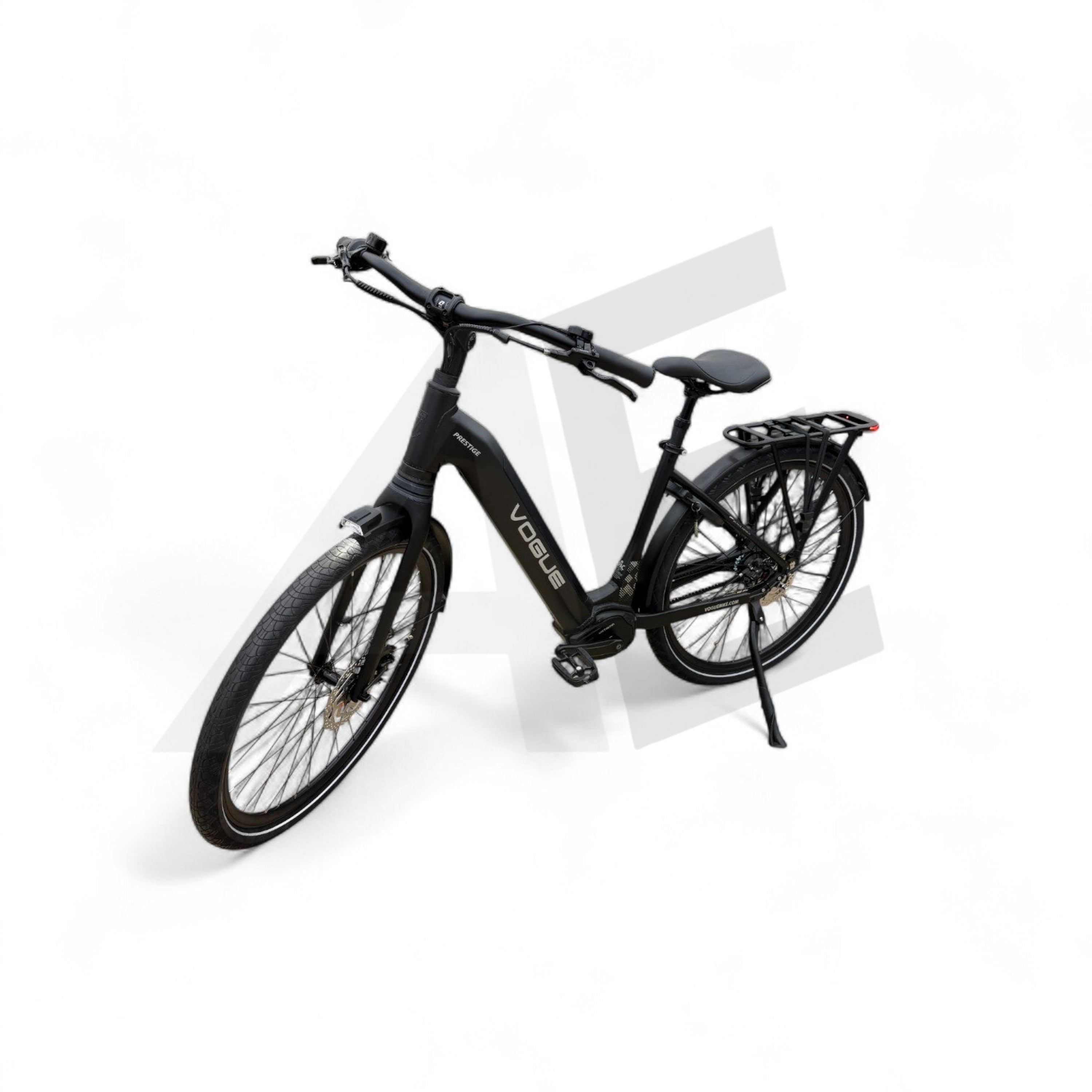 Vogue Prestige – Elektrische Unisex E-Bike 28 inch – 48 cm – MOTINOVA Middenmotor 80Nm – V-Snaar Aandrijving – 14,5Ah Accu – Mat Zwart - AE-trading