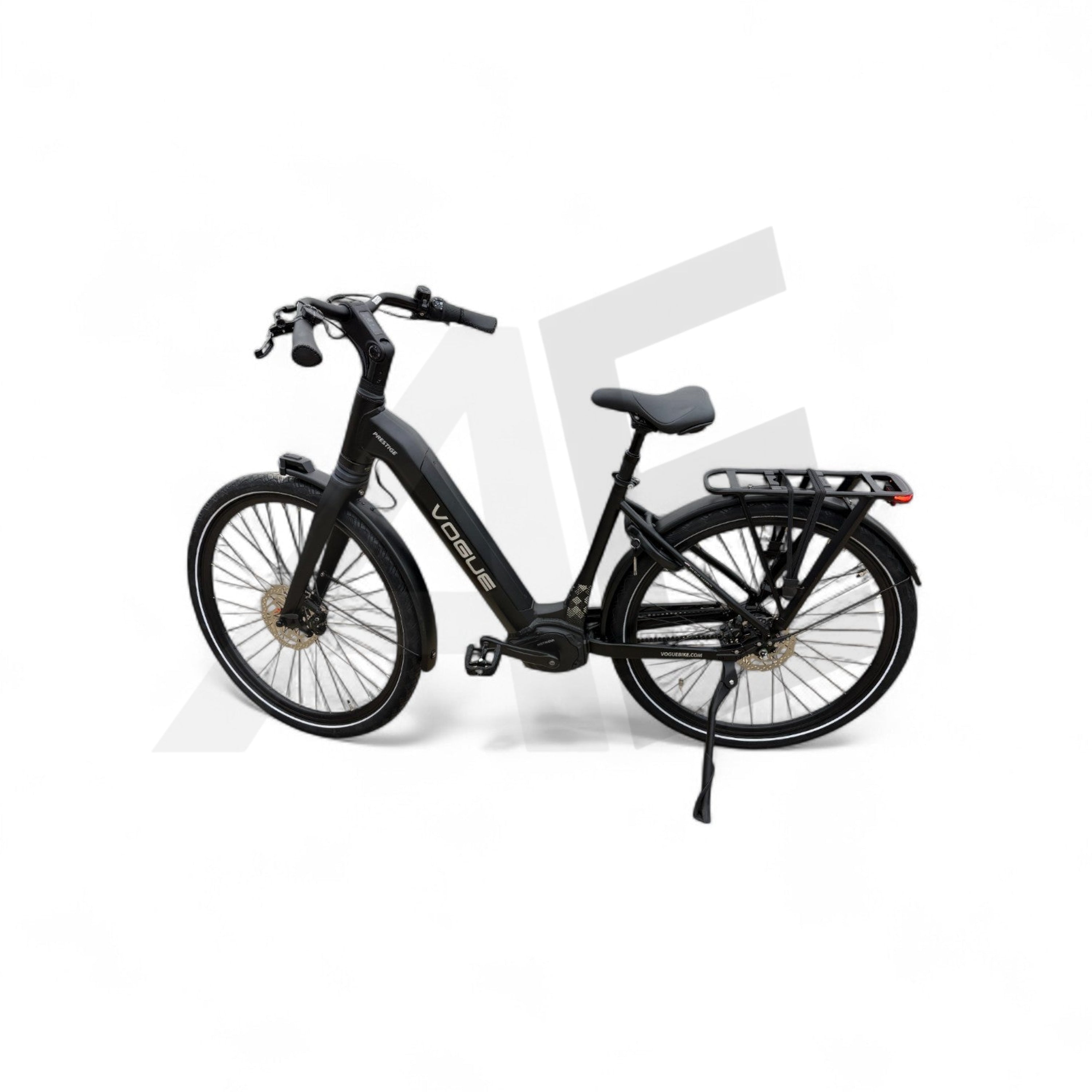 Vogue Prestige – Elektrische Unisex E-Bike 28 inch – 48 cm – MOTINOVA Middenmotor 80Nm – V-Snaar Aandrijving – 14,5Ah Accu – Mat Zwart - AE-trading
