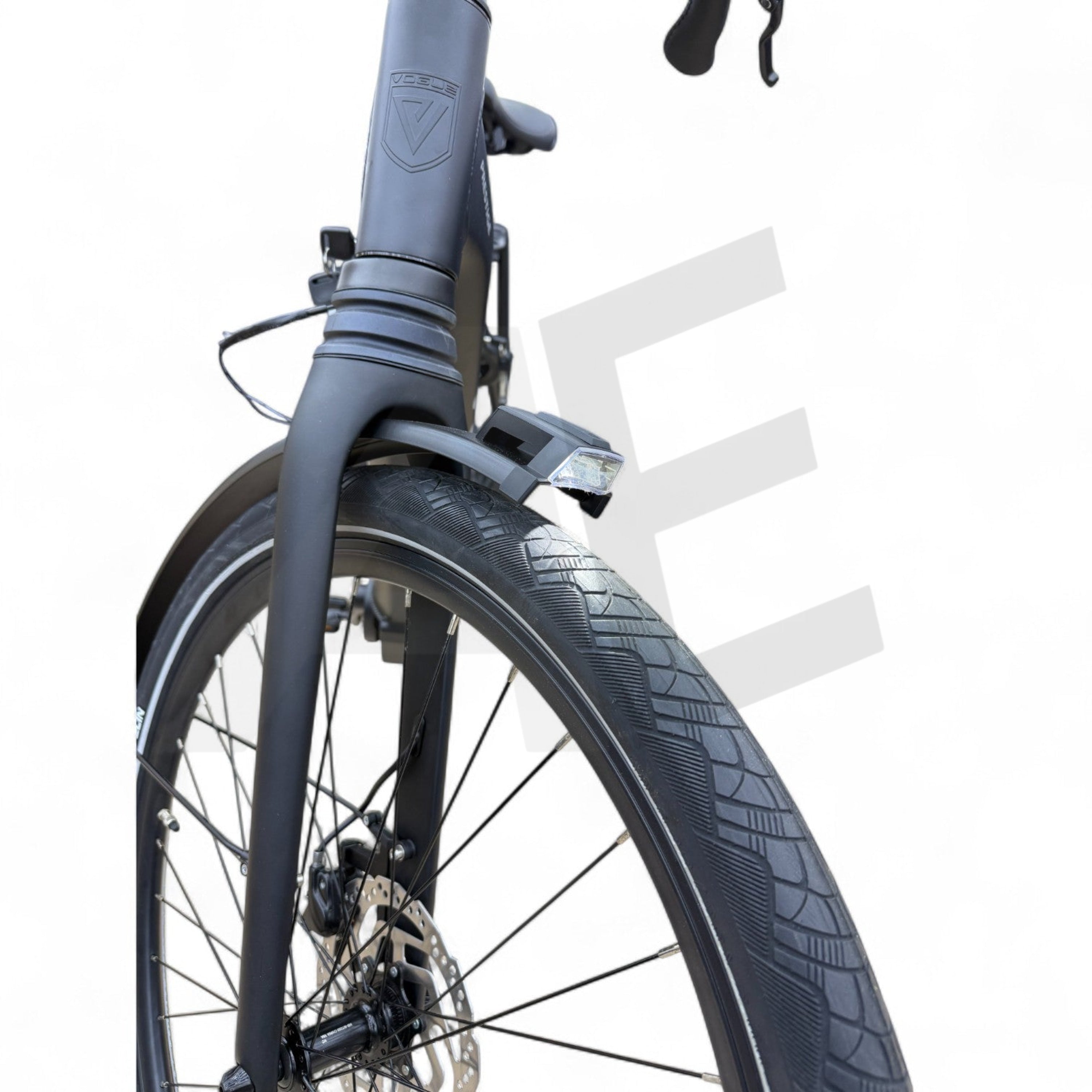 Vogue Prestige – Elektrische Unisex E-Bike 28 inch – 48 cm – MOTINOVA Middenmotor 80Nm – V-Snaar Aandrijving – 14,5Ah Accu – Mat Zwart - AE-trading