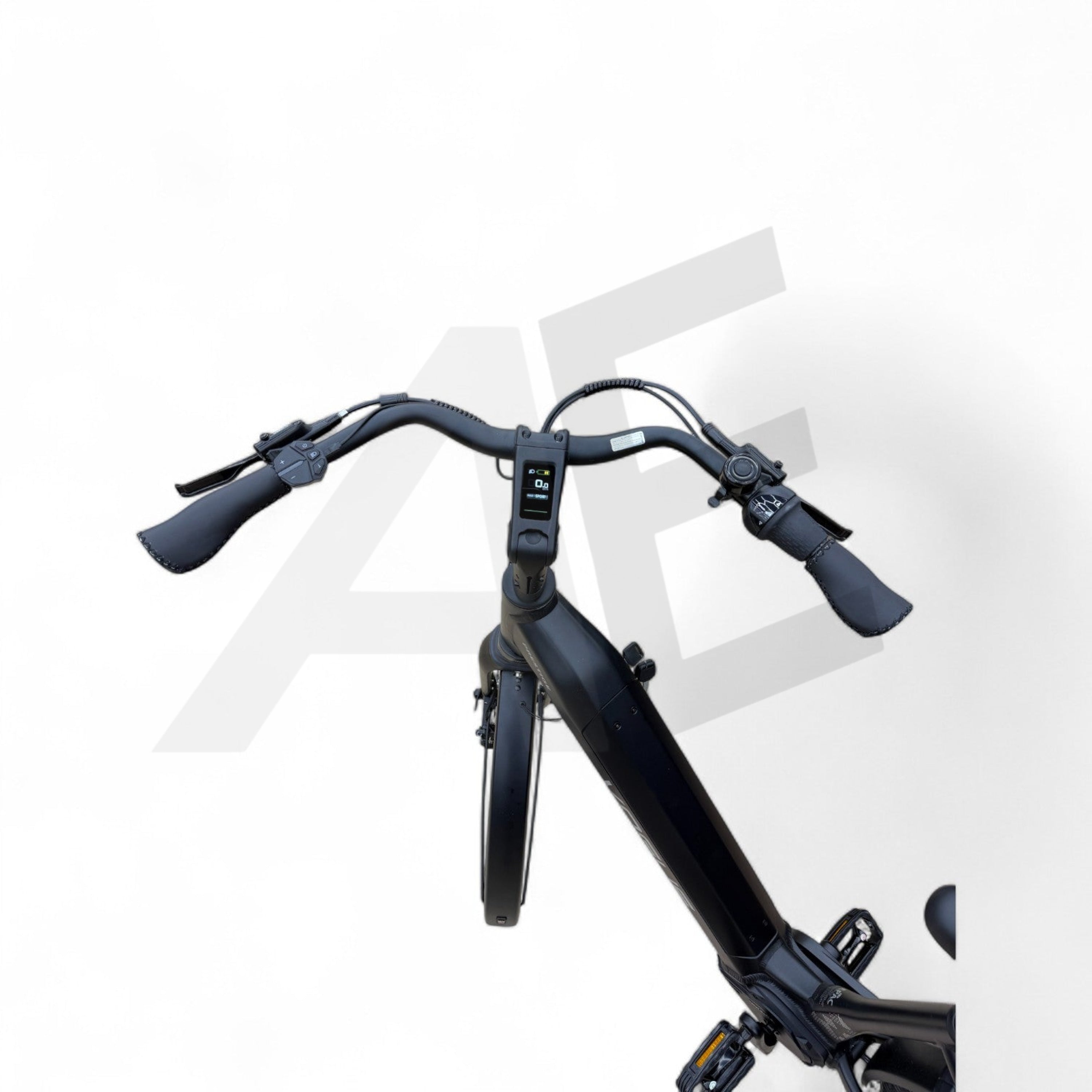 Vogue Prestige – Elektrische Unisex E-Bike 28 inch – 48 cm – MOTINOVA Middenmotor 80Nm – V-Snaar Aandrijving – 14,5Ah Accu – Mat Zwart - AE-trading