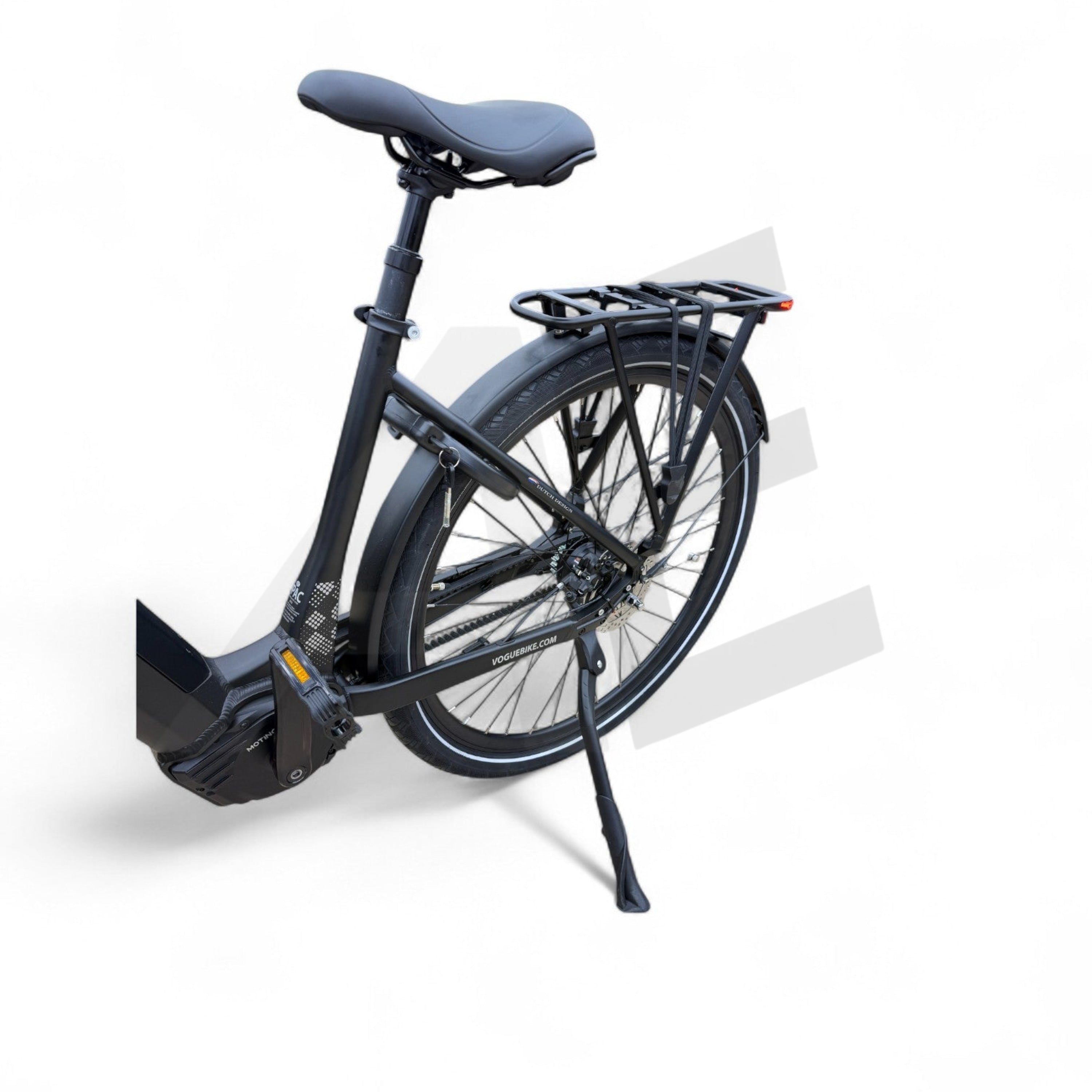 Vogue Prestige – Elektrische Unisex E-Bike 28 inch – 48 cm – MOTINOVA Middenmotor 80Nm – V-Snaar Aandrijving – 14,5Ah Accu – Mat Zwart - AE-trading