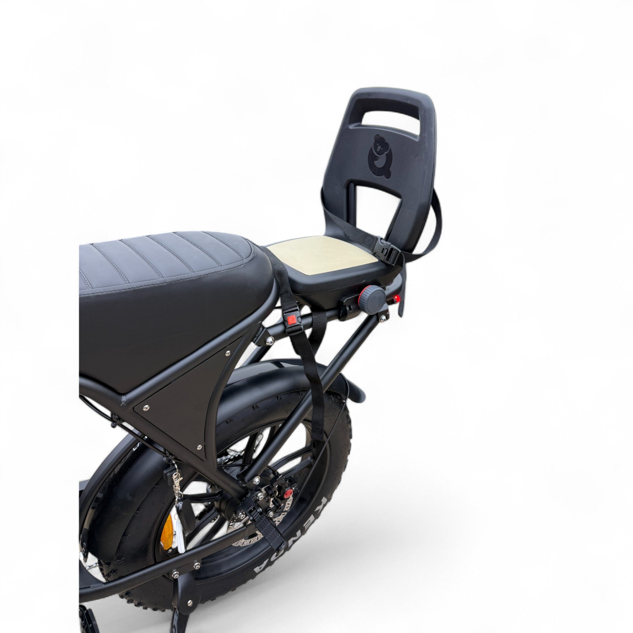Ouxi C80 Family Fatbike met Kinderzitjes Voor en Achter - Zwart - AE-trading