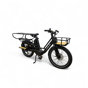 Vogue Wonder Longtail – Elektrische Longtail Bakfiets – Zwart - 24 inch – 180 kg Draagvermogen – Dubbele 48V Accu – Shimano 7 Versnellingen – Hydraulische Remmen - AE-trading