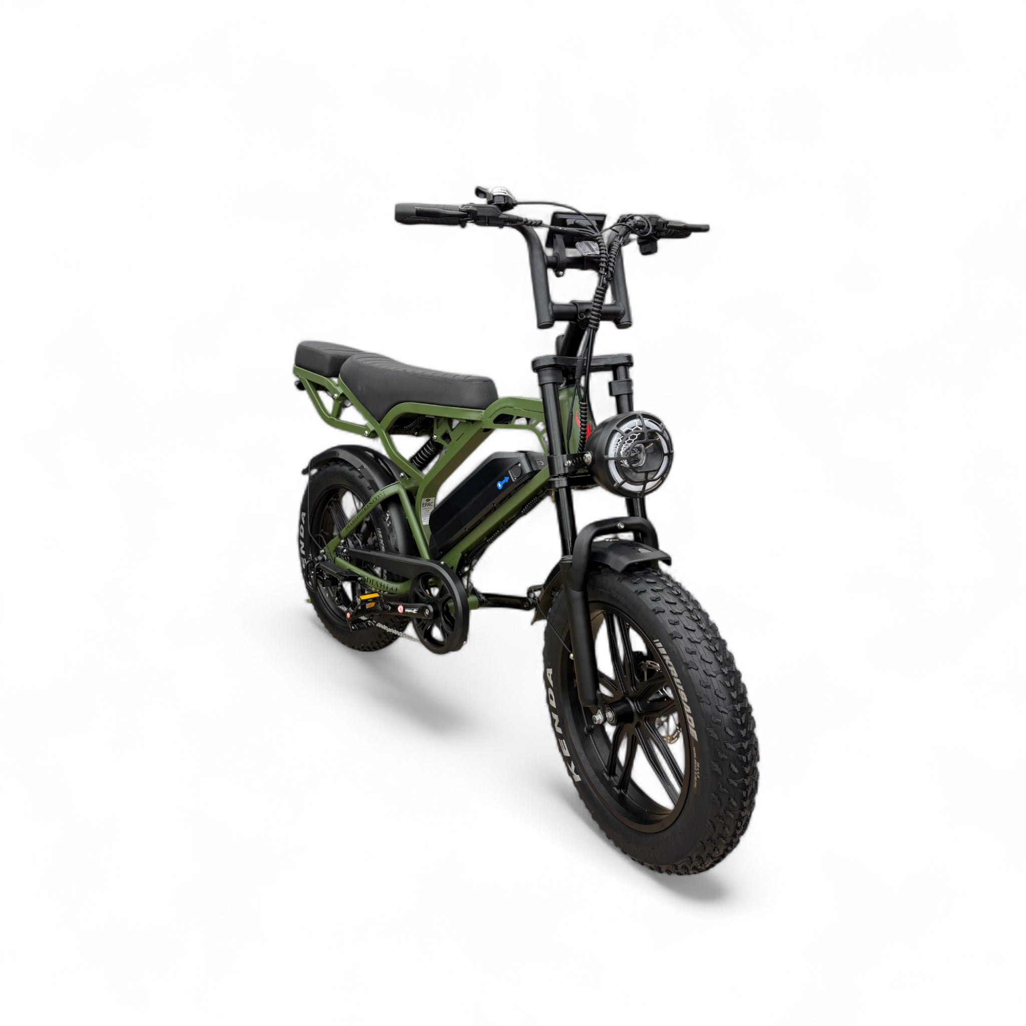 Diablo E-One V20 Pro Fatbike – Groen – 250W – Volledige vering – Hydraulische schijfremmen: - AE-trading