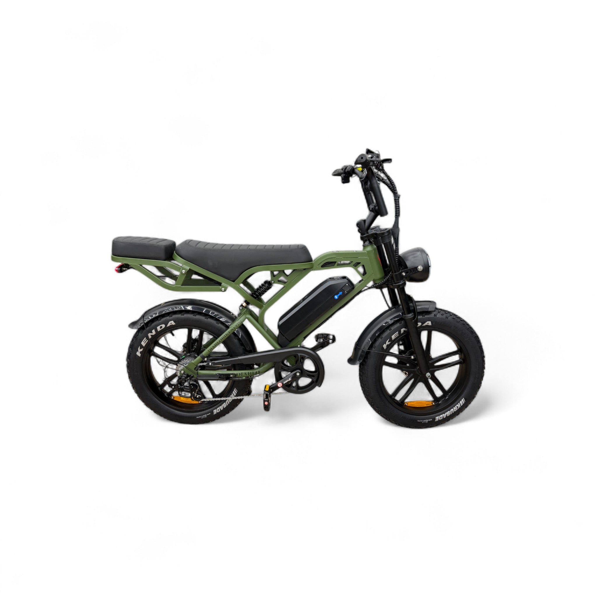 Diablo E-One V20 Pro Fatbike – Groen – 250W – Volledige vering – Hydraulische schijfremmen: - AE-trading