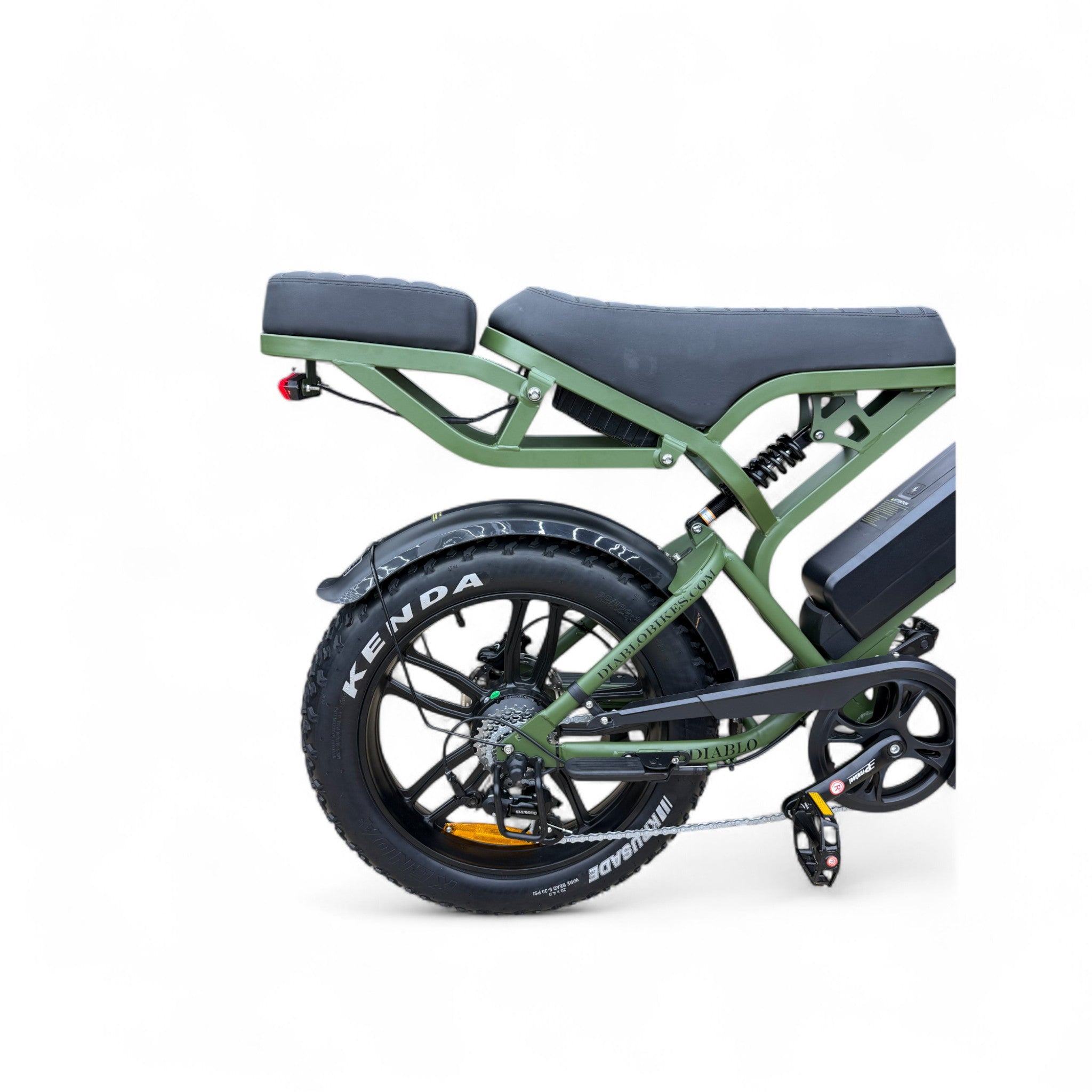 Diablo E-One V20 Pro Fatbike – Groen – 250W – Volledige vering – Hydraulische schijfremmen: - AE-trading