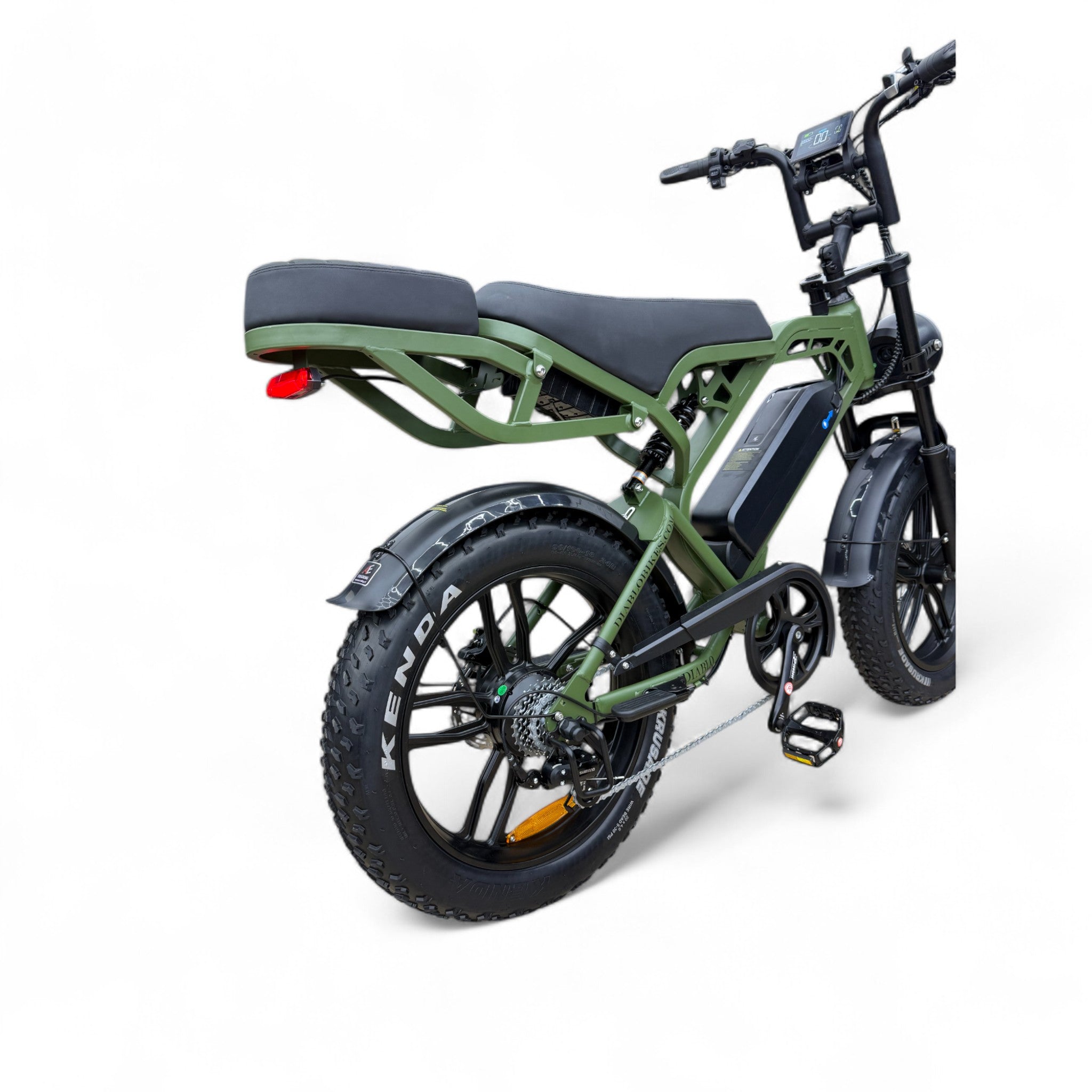 Diablo E-One V20 Pro Fatbike – Groen – 250W – Volledige vering – Hydraulische schijfremmen: - AE-trading