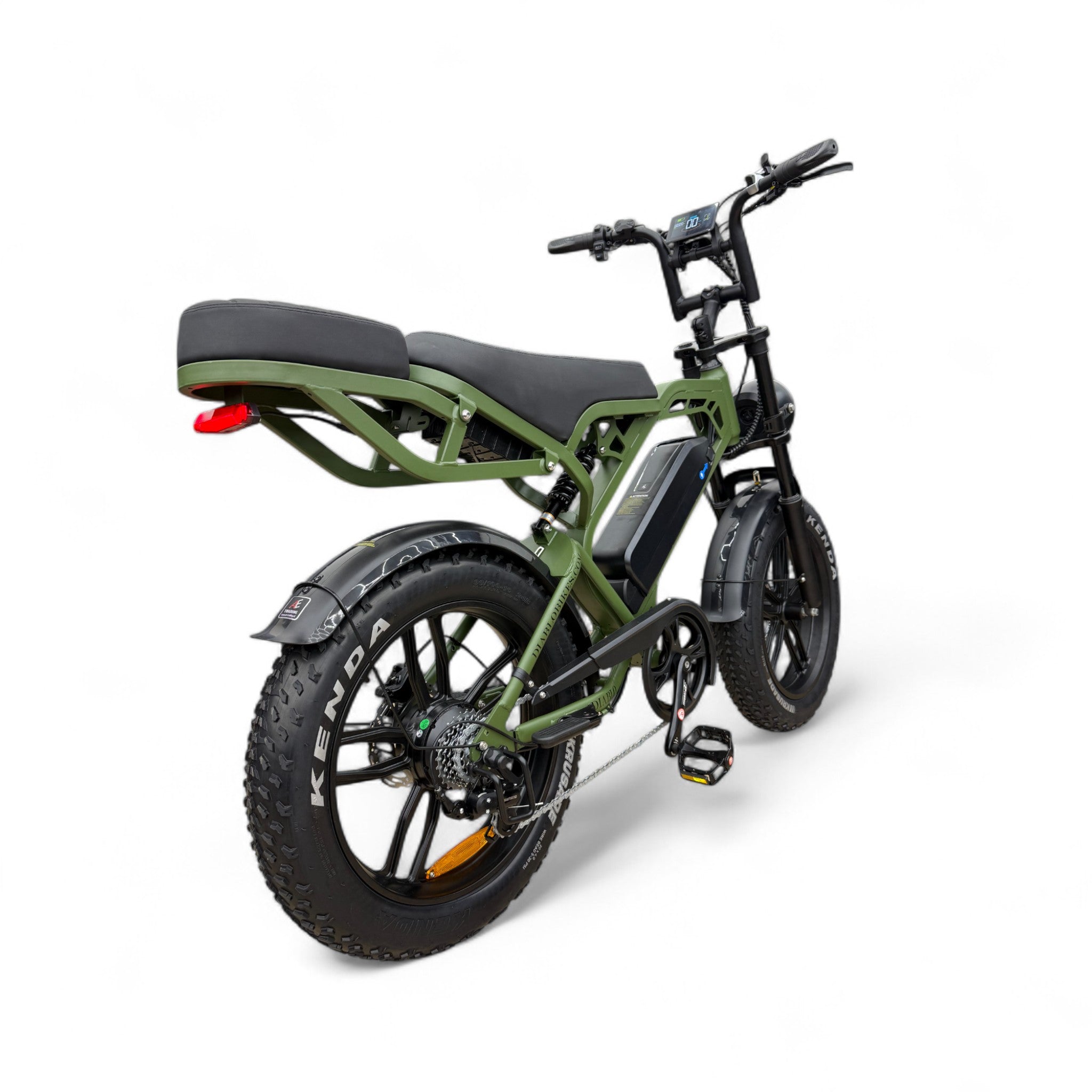 Diablo E-One V20 Pro Fatbike – Groen – 250W – Volledige vering – Hydraulische schijfremmen: - AE-trading