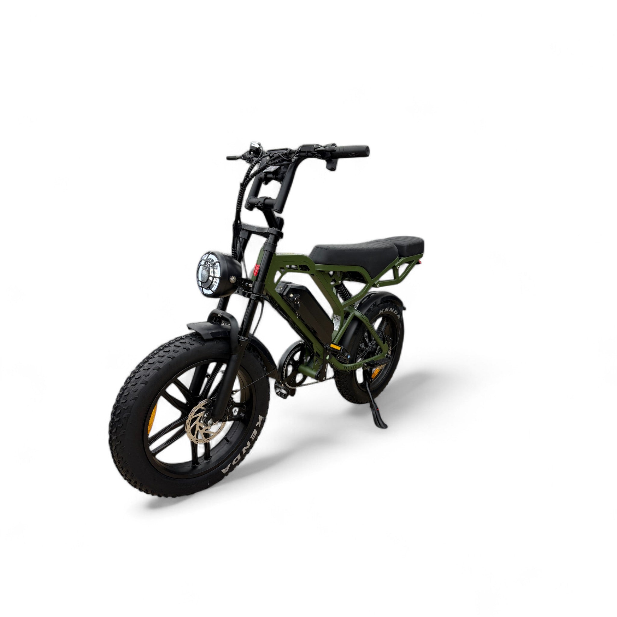 Diablo E-One V20 Pro Fatbike – Groen – 250W – Volledige vering – Hydraulische schijfremmen: - AE-trading